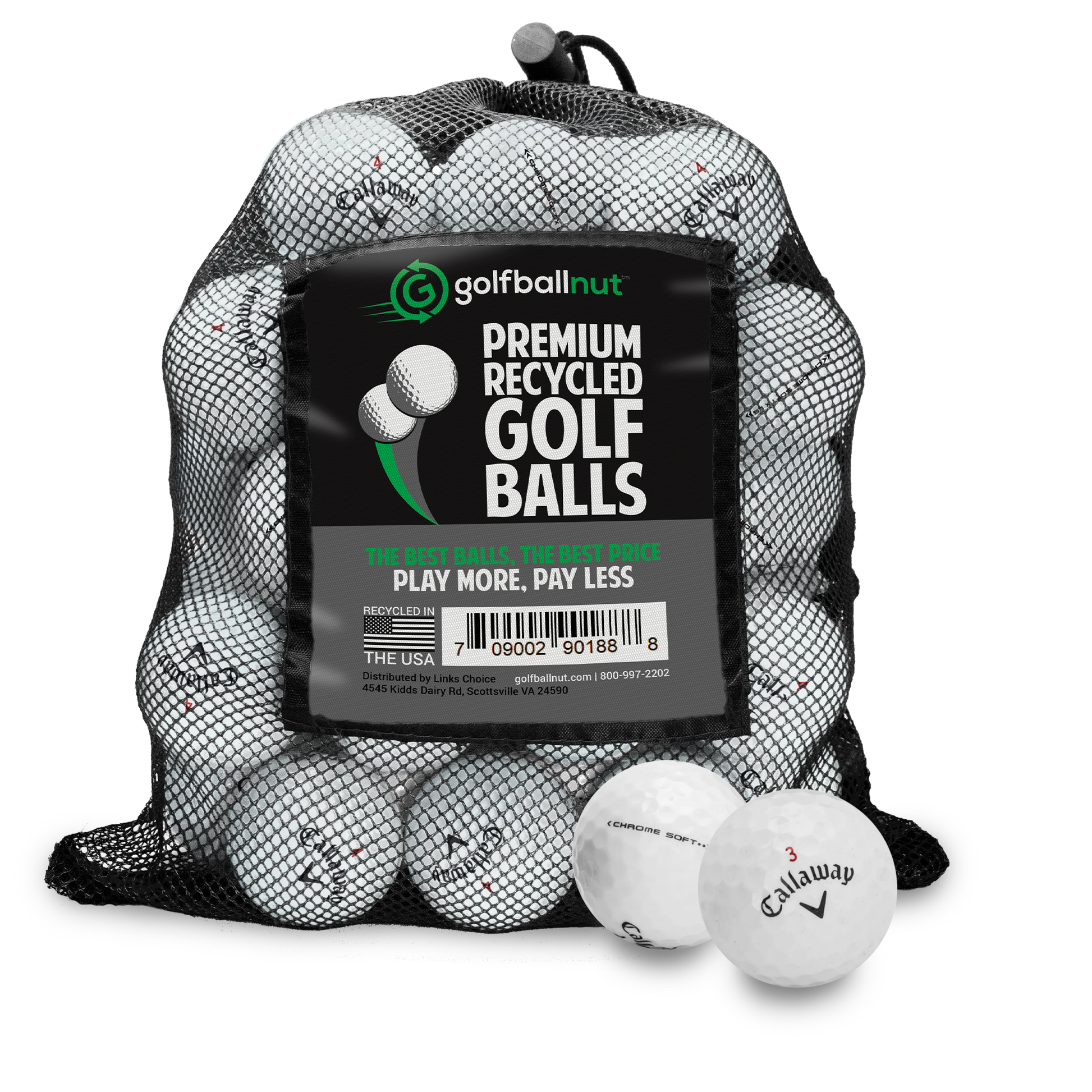 Used Callaway Tour Mix Golf Balls - Mesh Bag - Maximum Velocity Sports