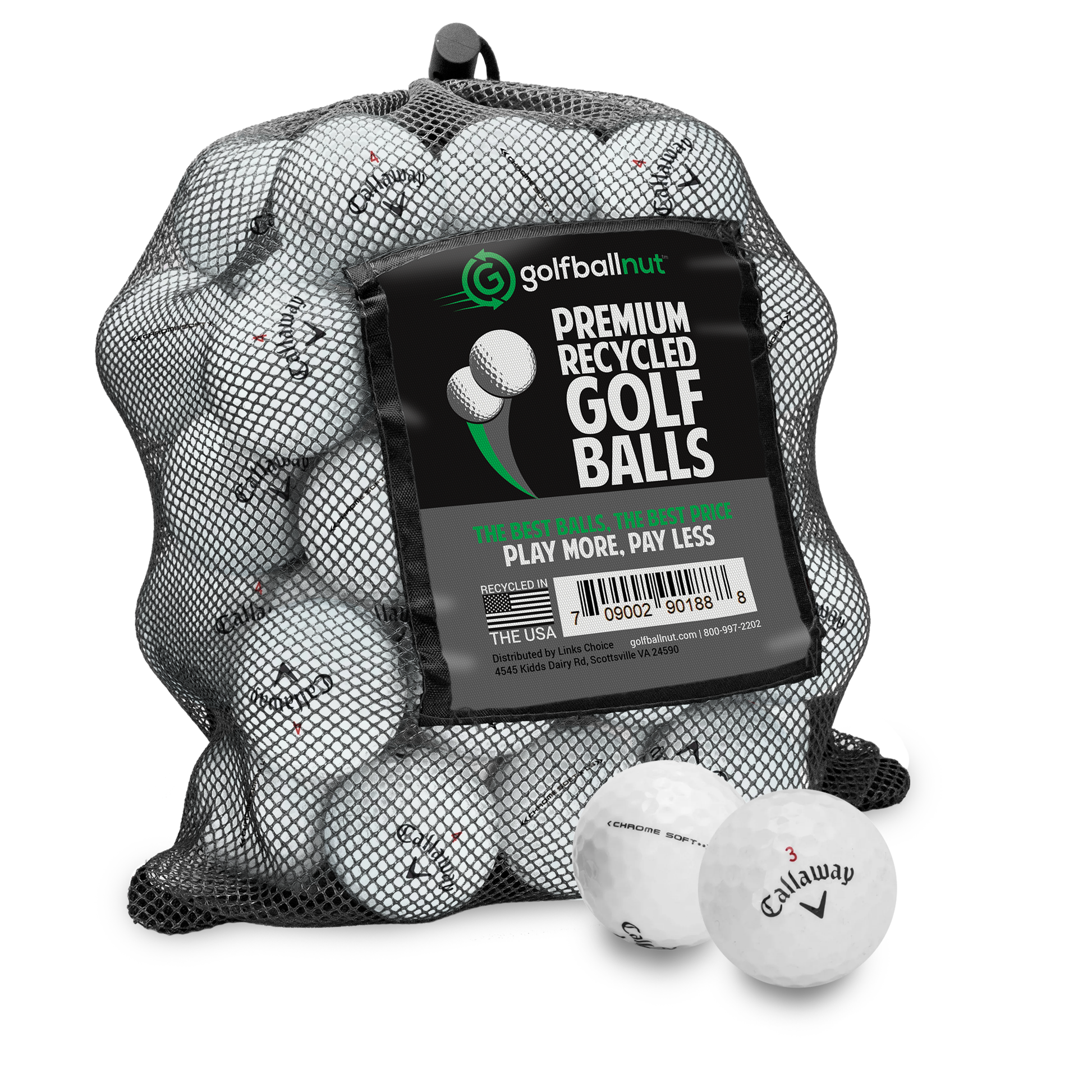 Used Callaway Tour Mix Golf Balls - Mesh Bag - Maximum Velocity Sports