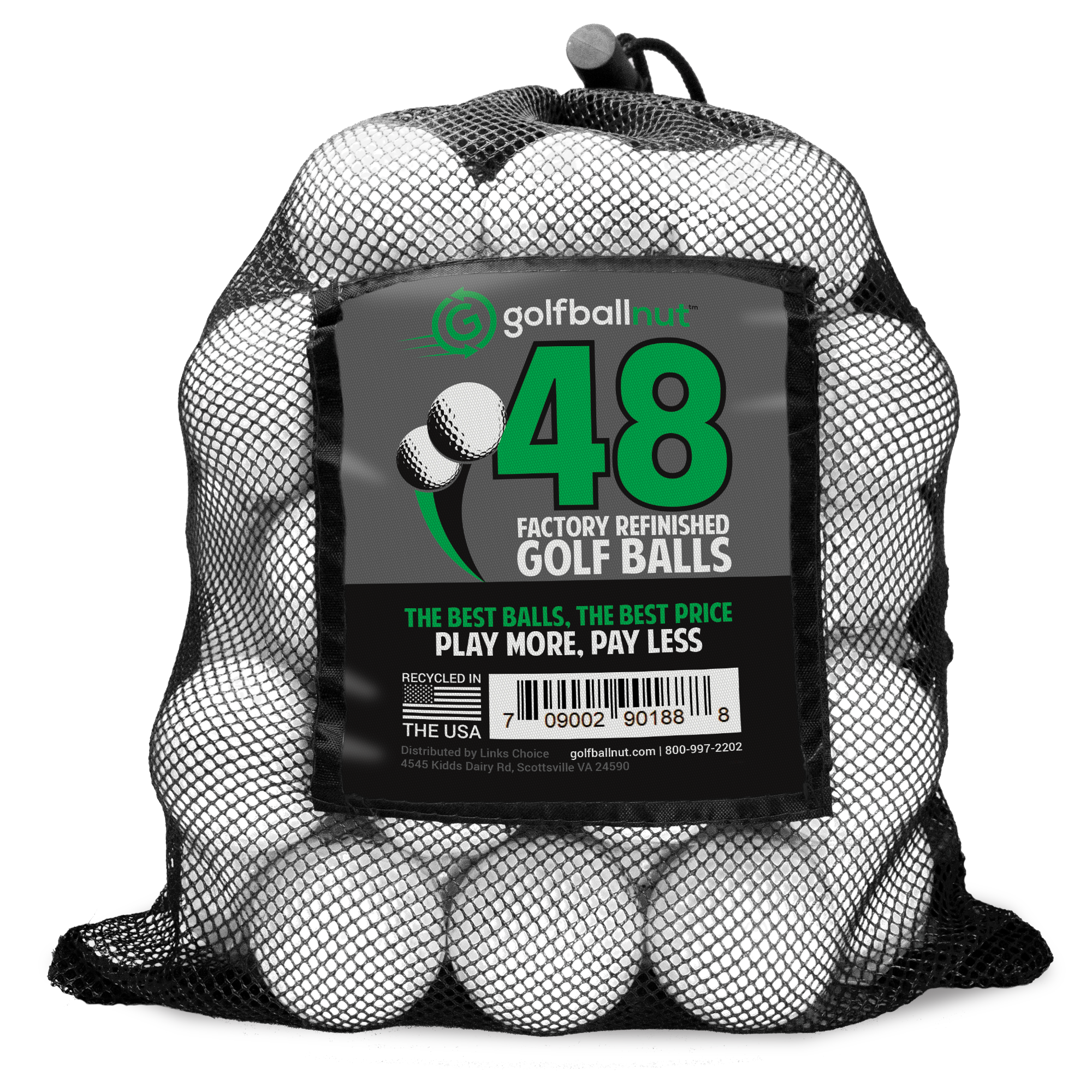 Titleist Pro V1 2022 Factory Refinished MInt Used Golf Balls With Mesh Bag - Maximum Velocity Sports