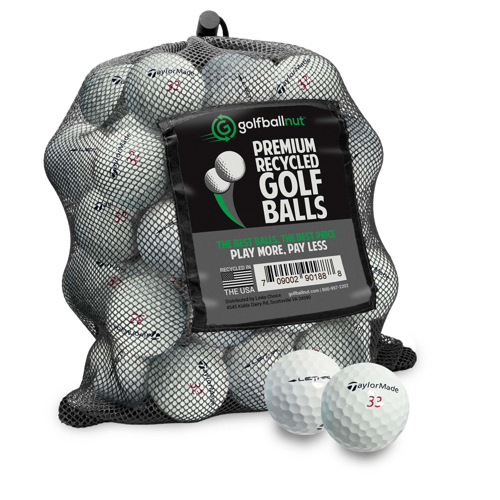 Used TaylorMade Mix Golf Balls - Mesh Bag - Maximum Velocity Sports