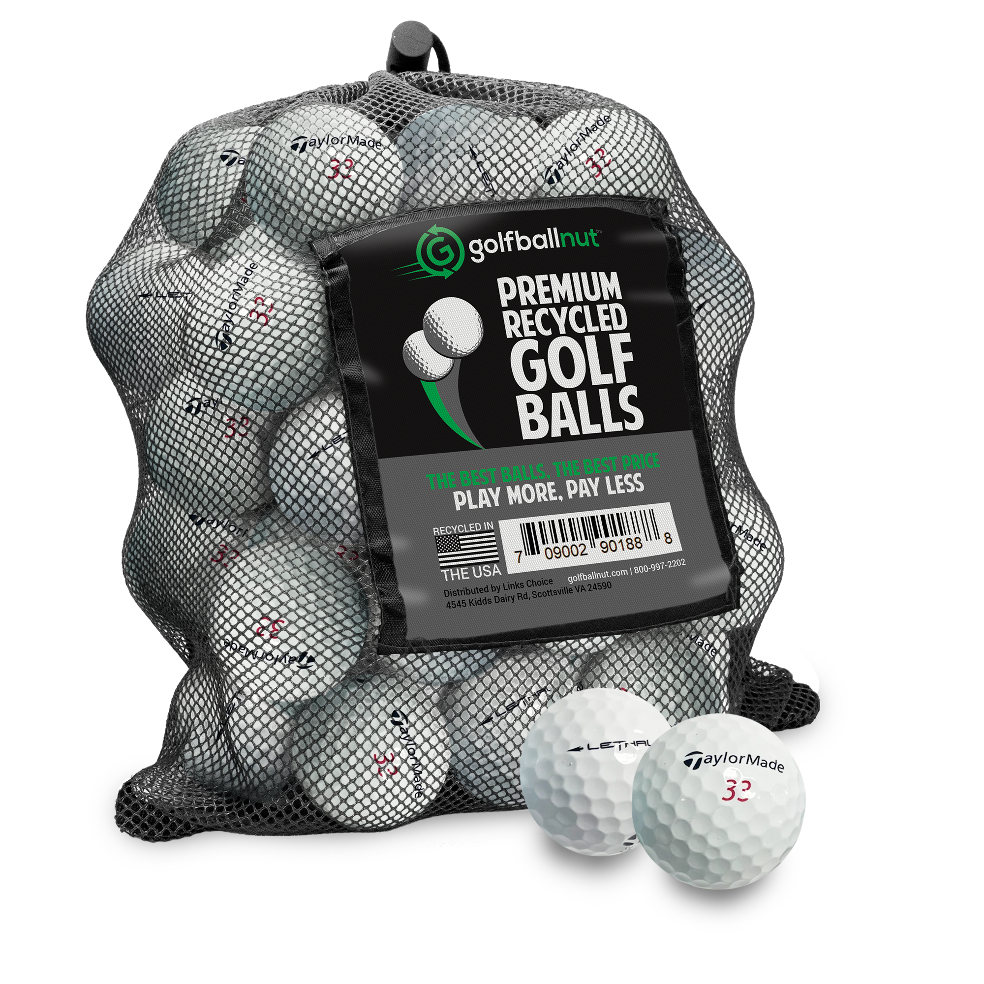 Used TaylorMade Mix Golf Balls - Mesh Bag - Maximum Velocity Sports