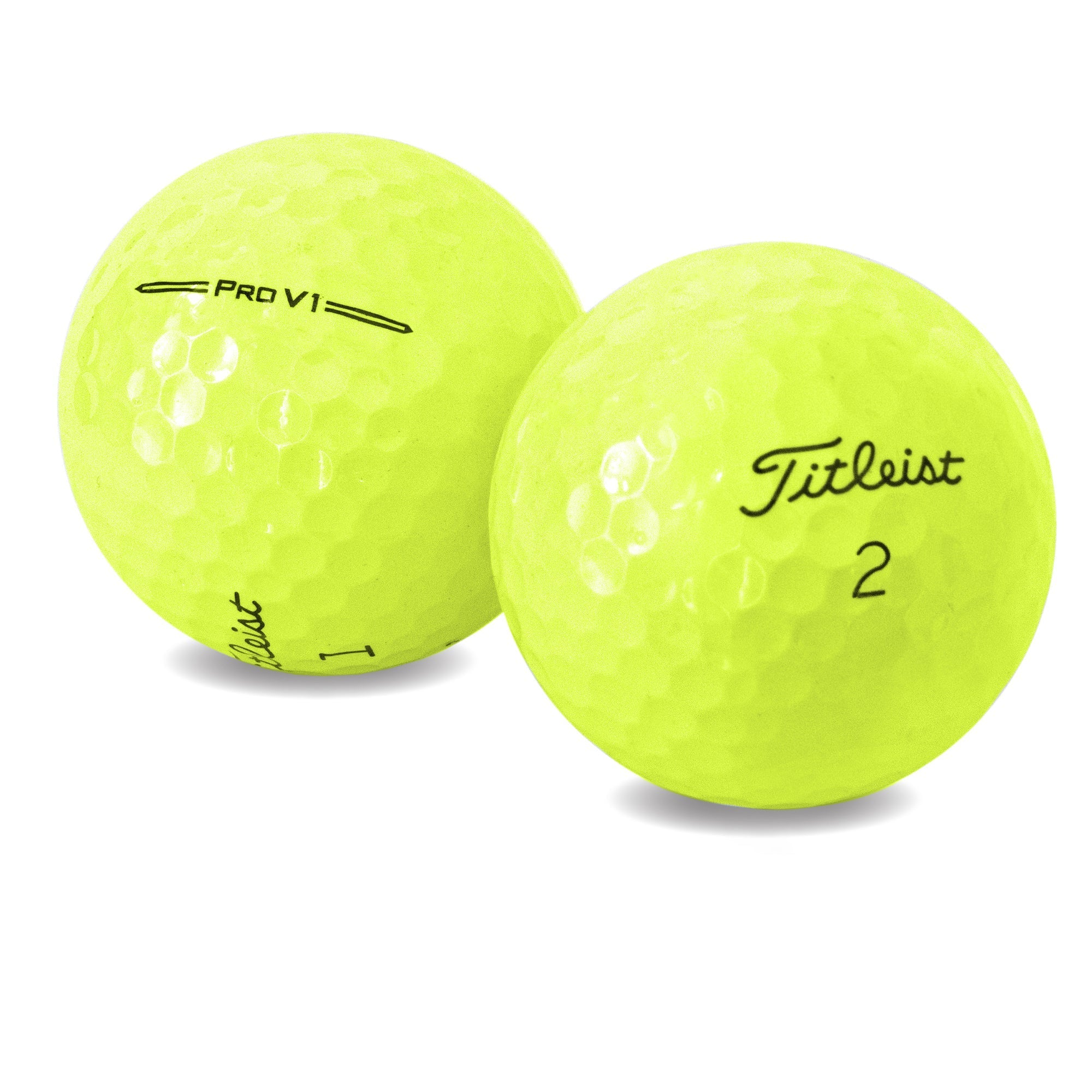 Used Titleist 2023 Yellow Pro V1 Golf Balls - 1 Dozen - Maximum Velocity Sports