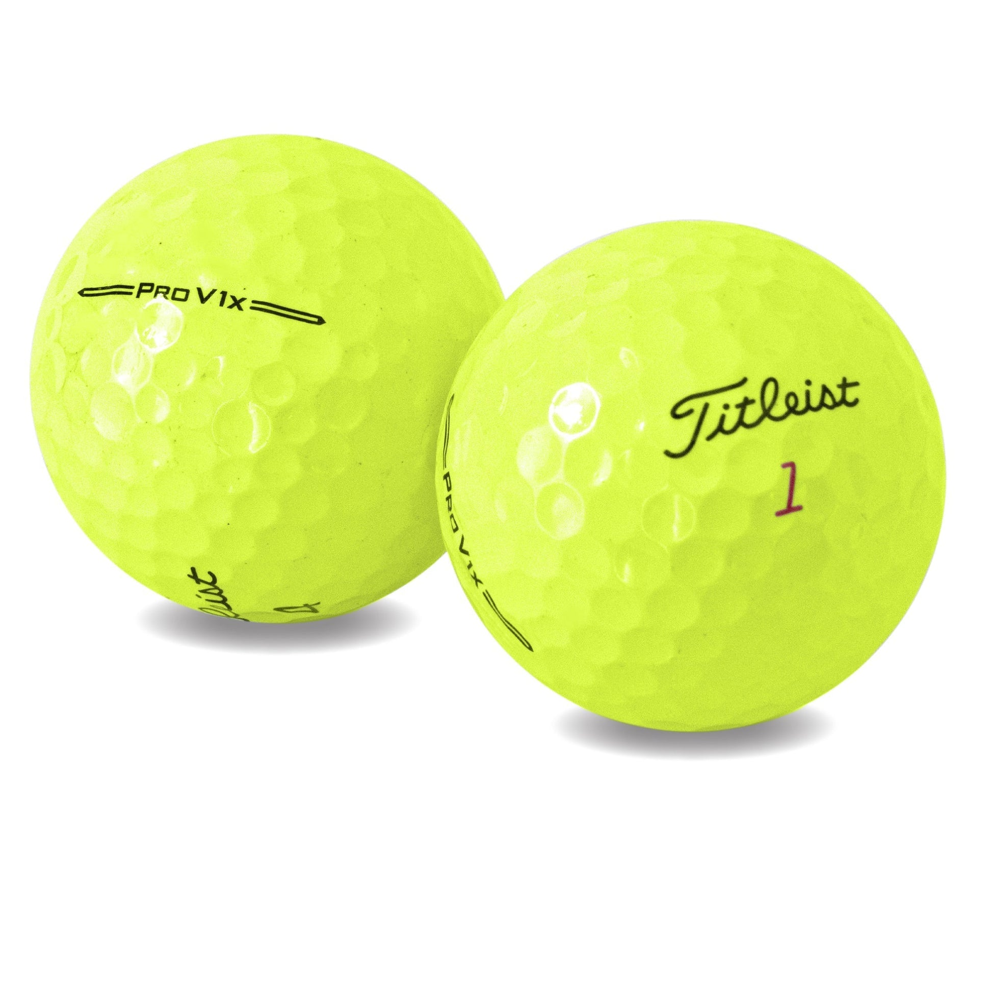 Used Titleist 2023 Yellow Pro V1x Golf Balls - 1 Dozen - Maximum Velocity Sports