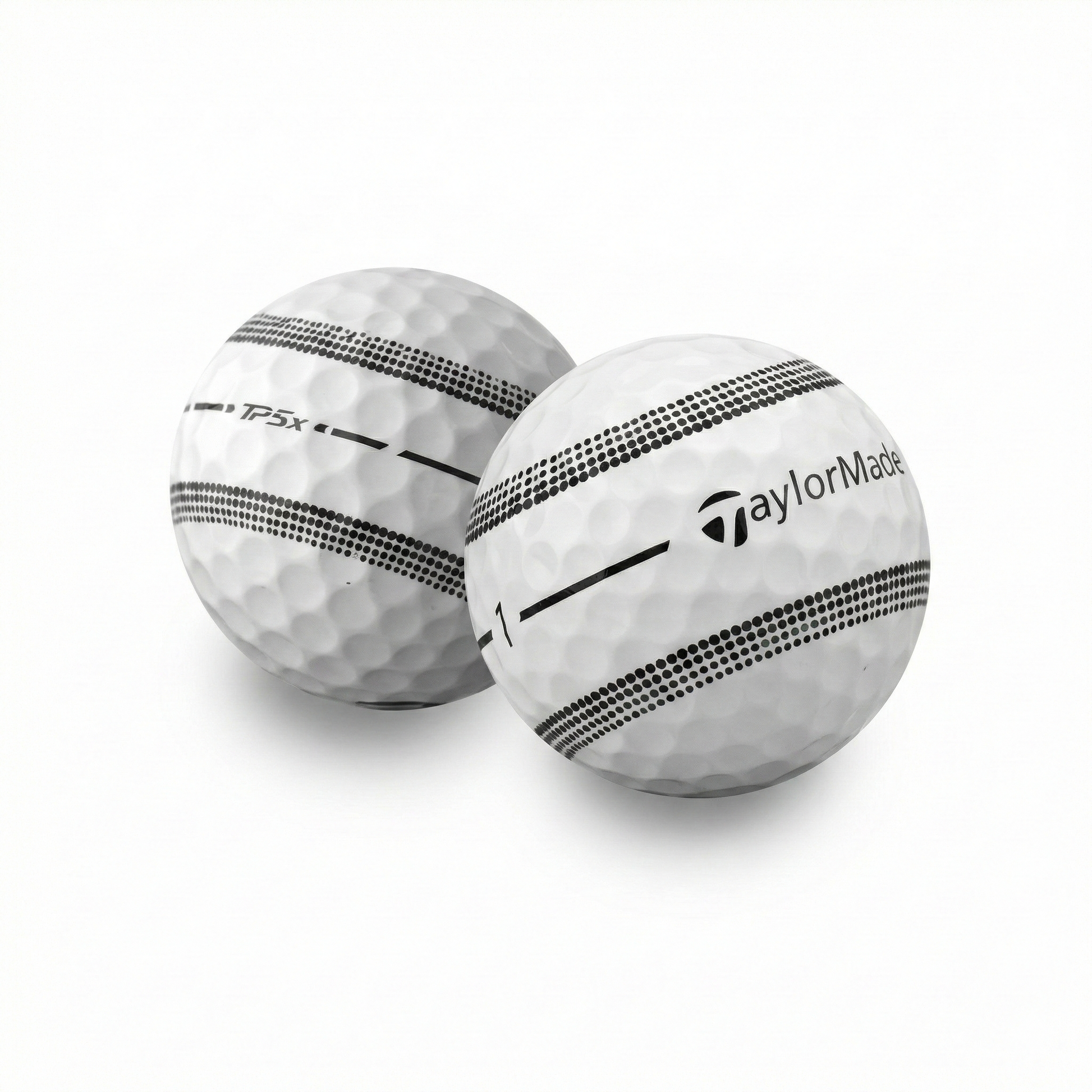 Used TaylorMade TP5x Stripe Golf Balls - 1 Dozen - Maximum Velocity Sports