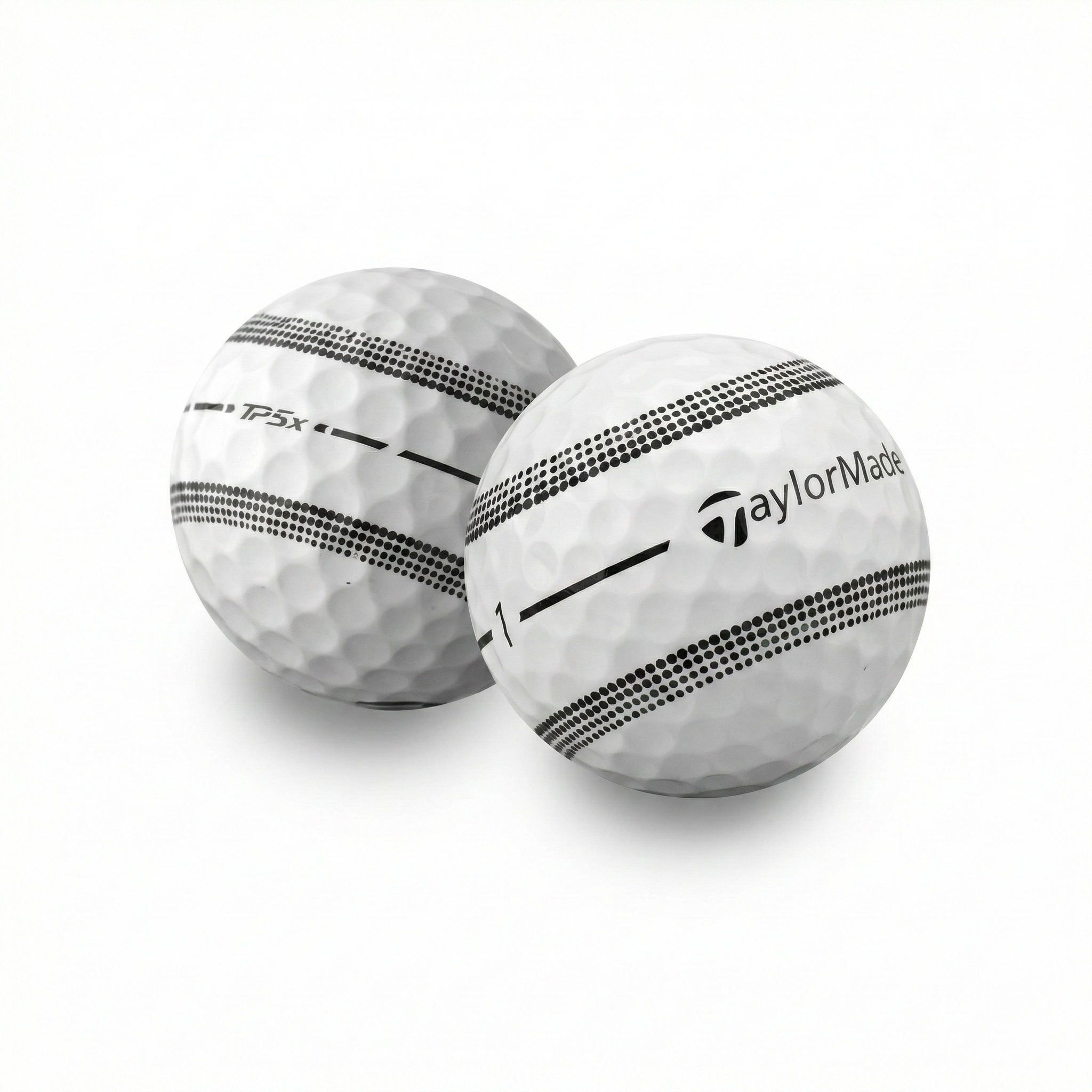 Used TaylorMade TP5x Stripe Golf Balls - 1 Dozen - Maximum Velocity Sports