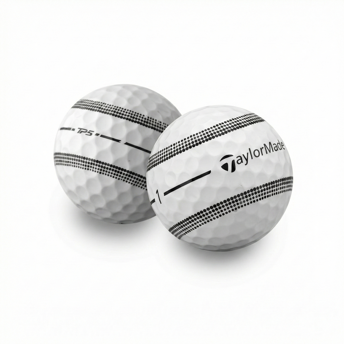 Used TaylorMade TP5 Stripe Golf Balls - 1 Dozen - Maximum Velocity Sports