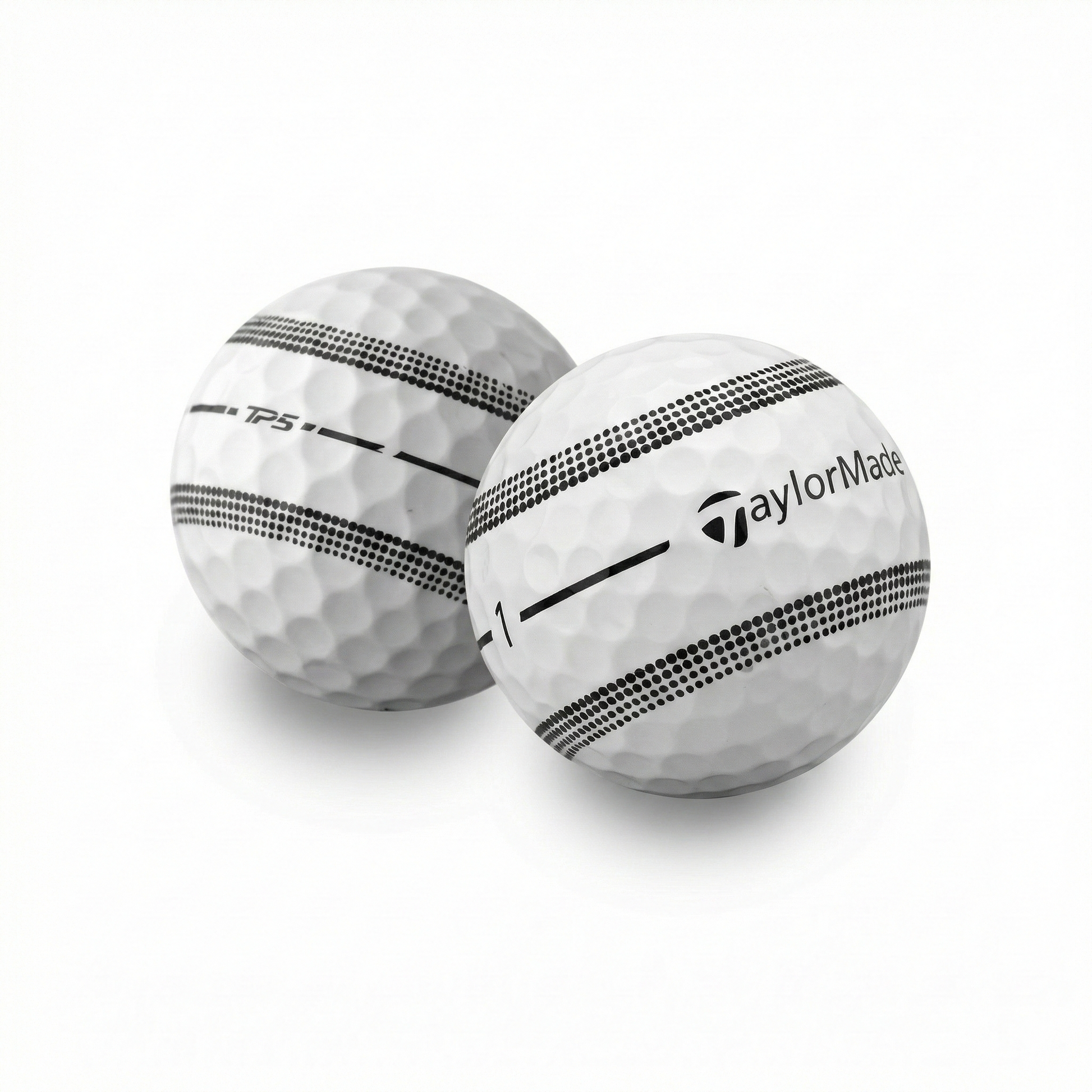 Used TaylorMade TP5 Stripe Golf Balls - 1 Dozen - Maximum Velocity Sports