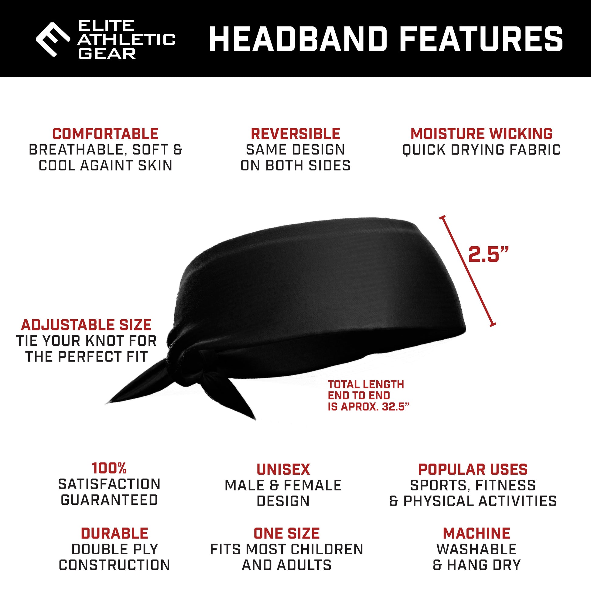 Black BLESSED Tie Headband - Maximum Velocity Sports