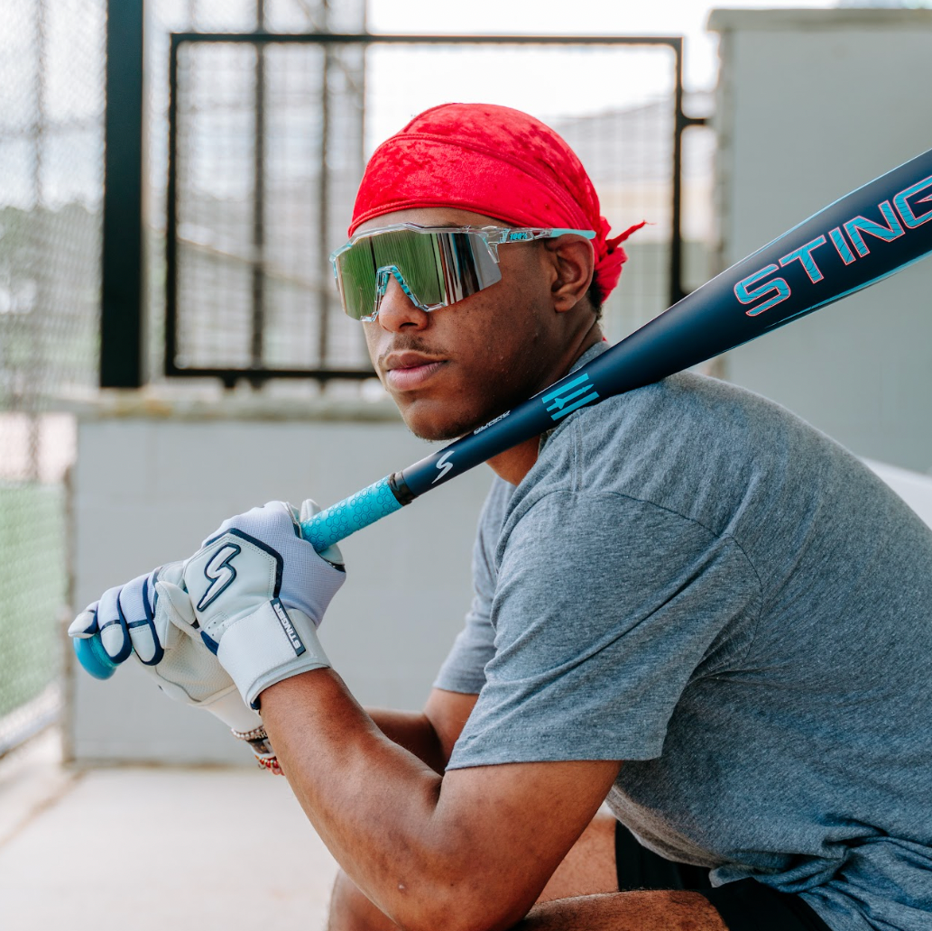 Winder Series Batting Gloves - Navy & White - Maximum Velocity Sports
