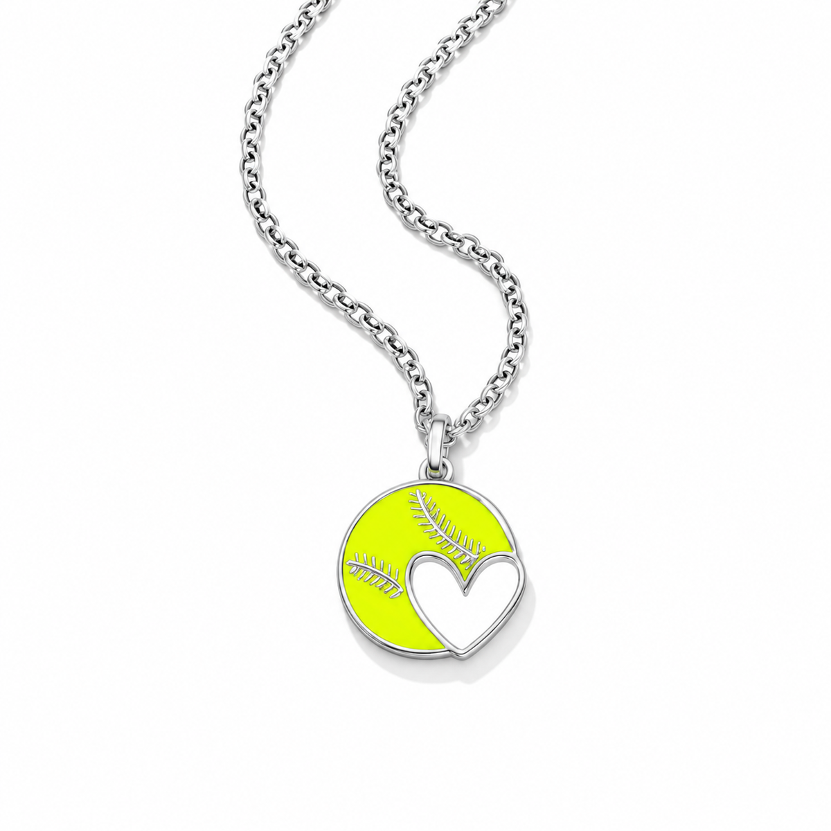 Softball Heart Necklace - Maximum Velocity Sports