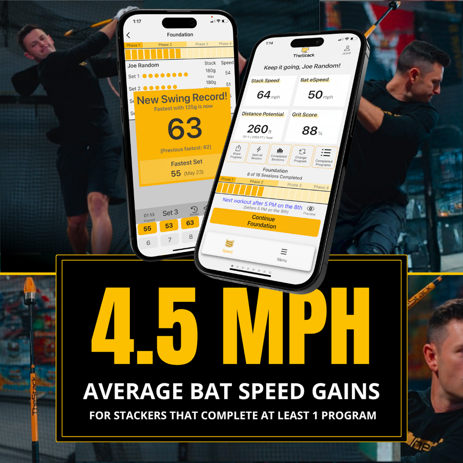 TheStack Bat - Includes Integrated Speed Sensor and Award Winning App - Maximum Velocity Sports