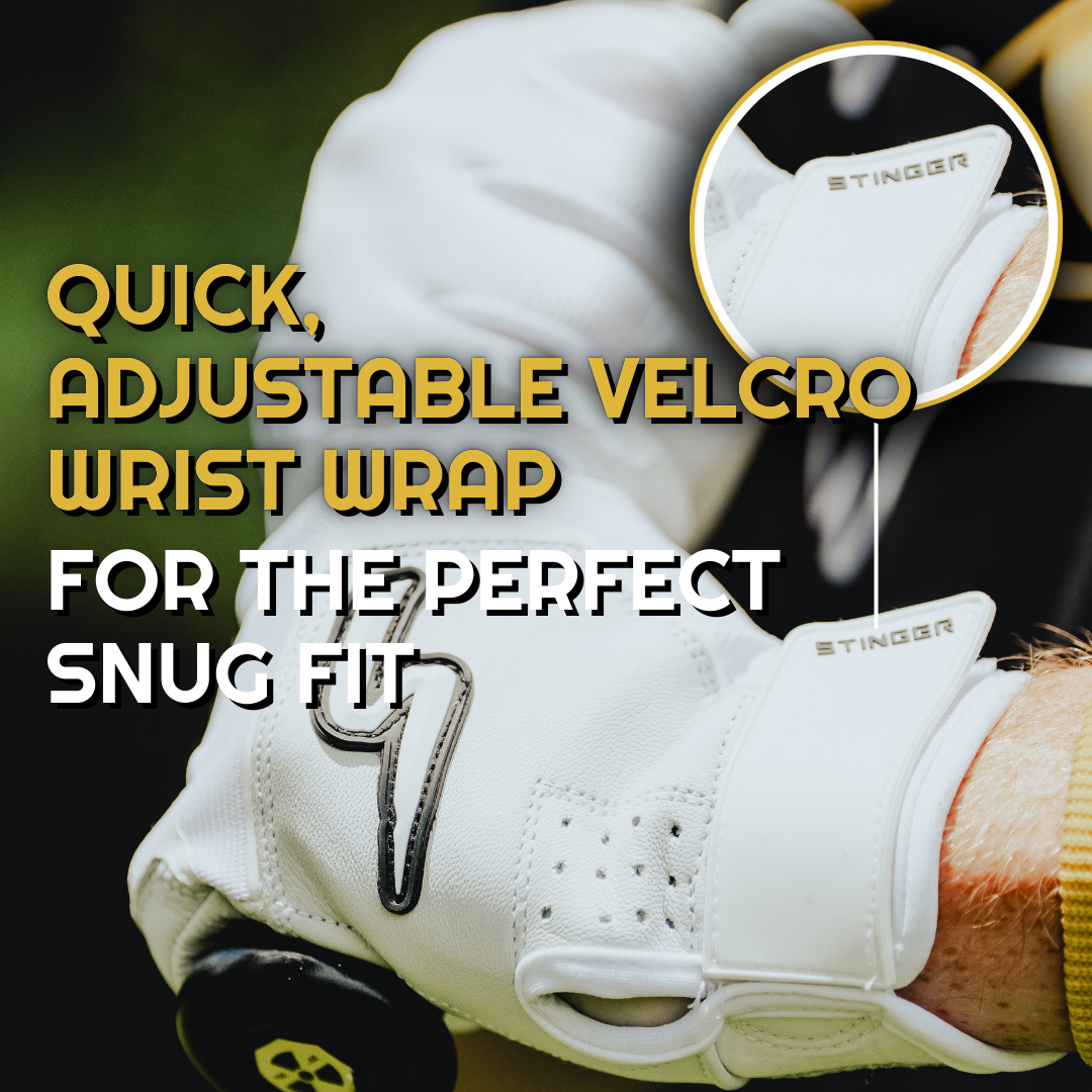 Sting Squad Batting Gloves - Columbia/White & Graphite - Maximum Velocity Sports