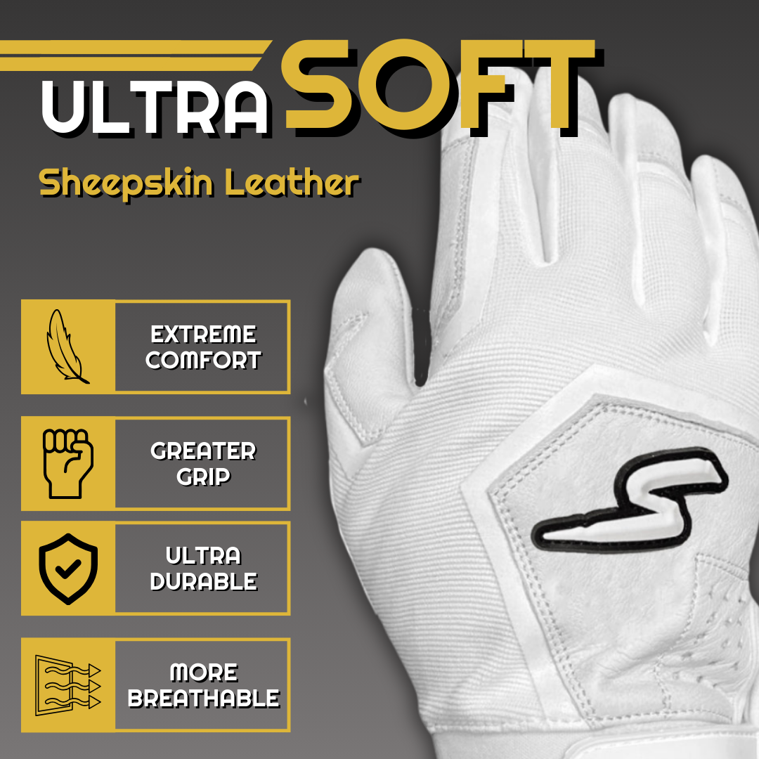 Sting Squad Batting Gloves - Columbia/White & Graphite - Maximum Velocity Sports