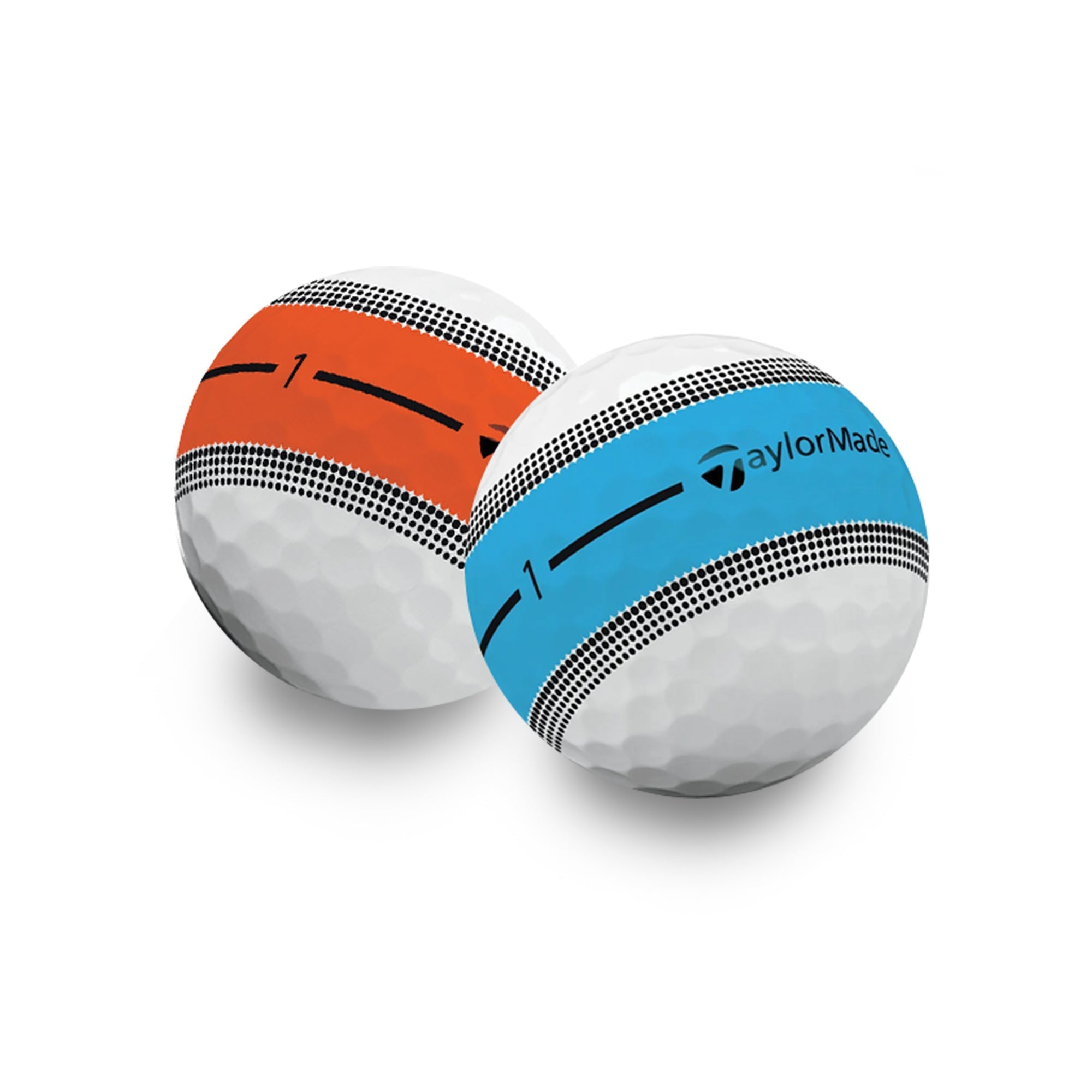 Used Taylormade Tour Response Stripe Golf Balls Assorted Colors - 1 Dozen - Maximum Velocity Sports