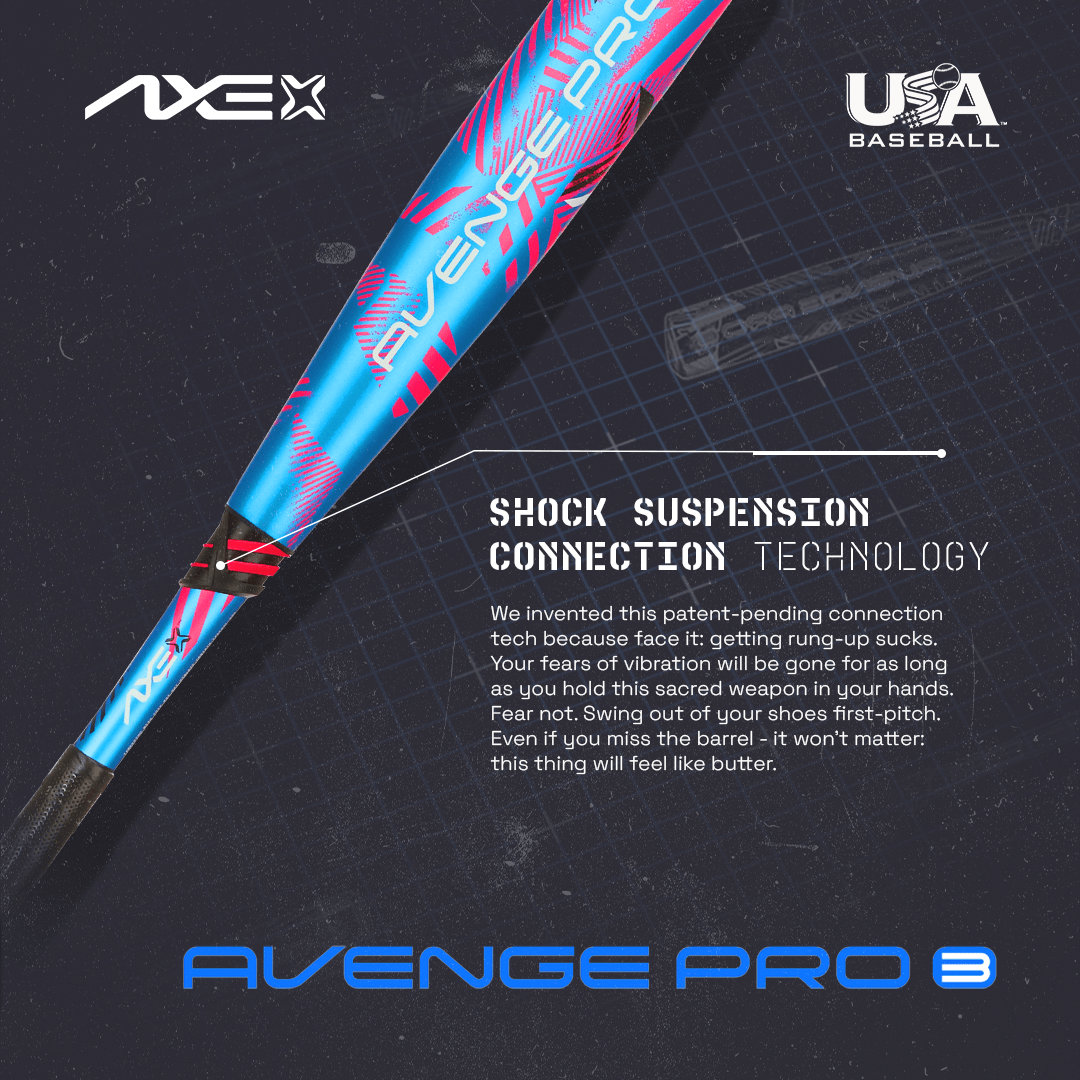 Axe Avenge Pro 3 USA Baseball Bat -10 | Standard Handle - Maximum Velocity Sports