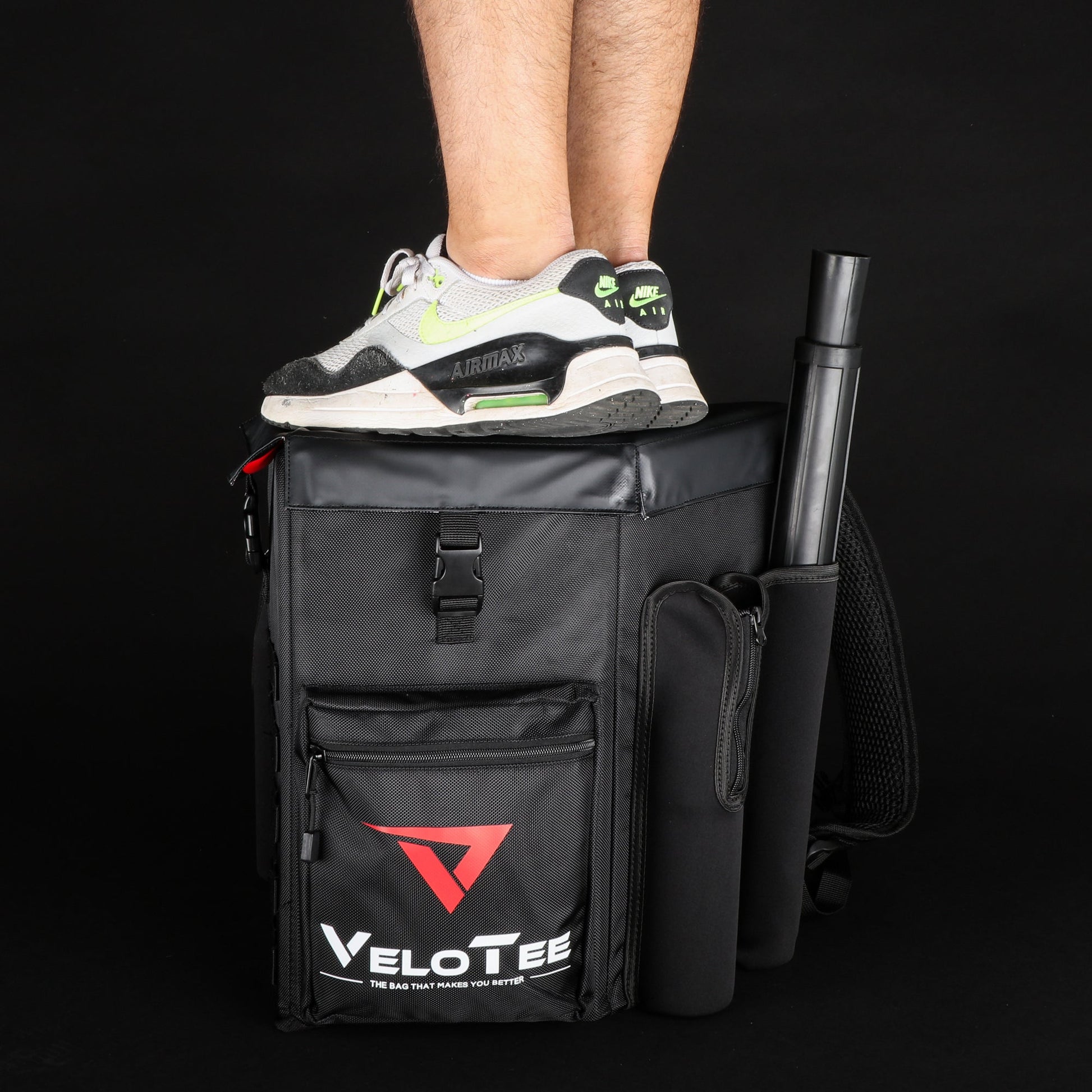 VeloTee 2.0 Baseball & Softball Bat Bag with Batting Tee - Maximum Velocity Sports