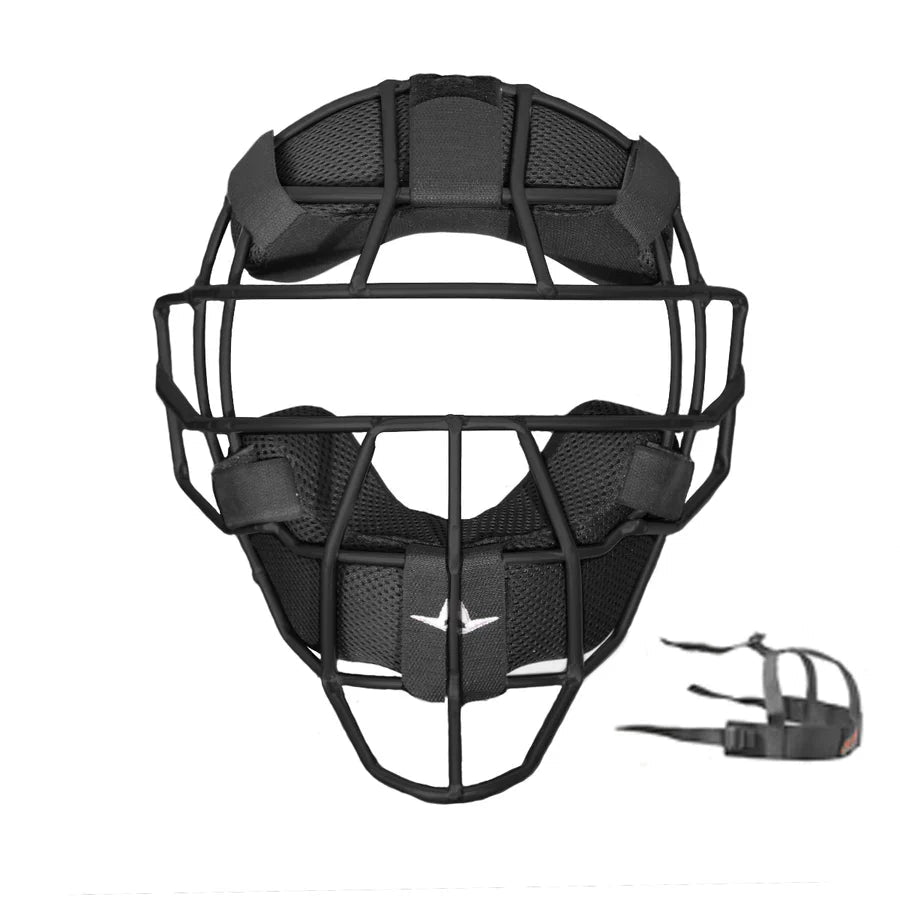 All - Star S7™ Umpire Traditional Mask with Matte Black Finish - Maximum Velocity Sports