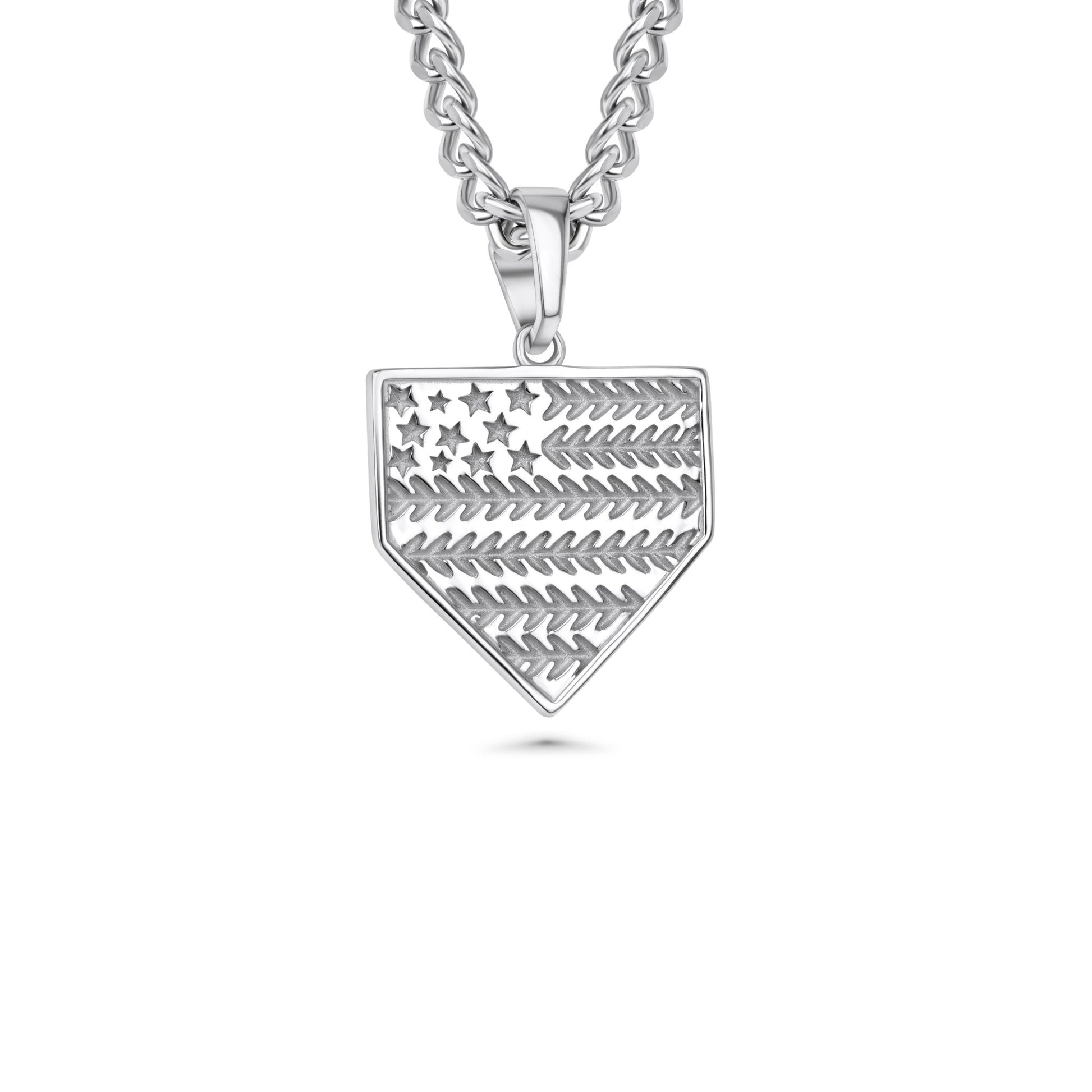 American Flag Home Plate Necklace - Maximum Velocity Sports