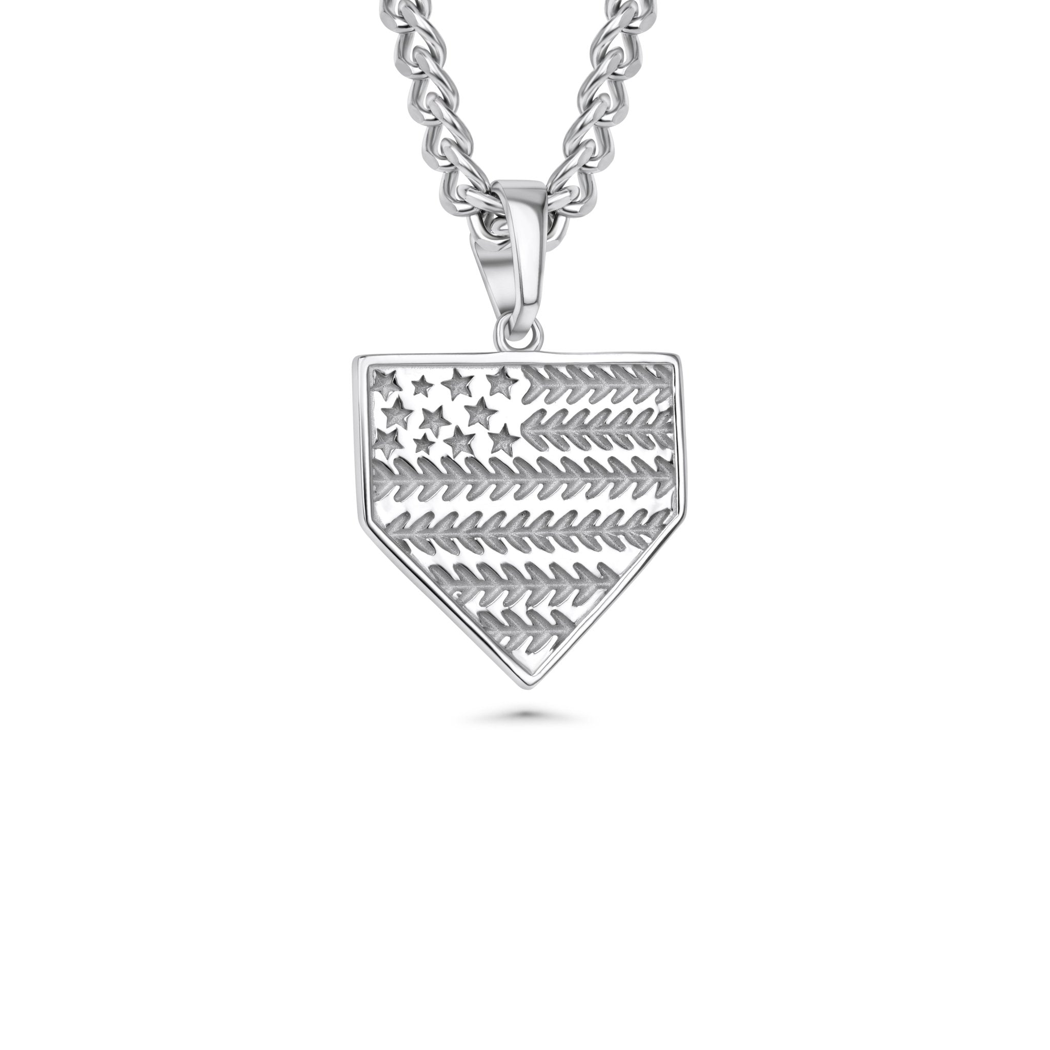 American Flag Home Plate Necklace - Maximum Velocity Sports