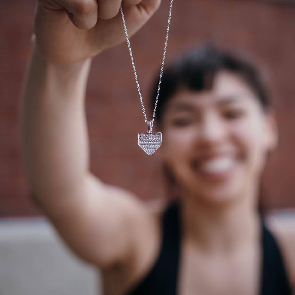 American Flag Home Plate Necklace - Maximum Velocity Sports