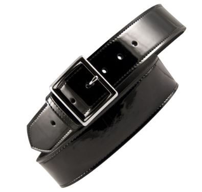 B28 - Boston Leather 1 3/4" Black Patent Leather Belt (Belt runs small) - Maximum Velocity Sports