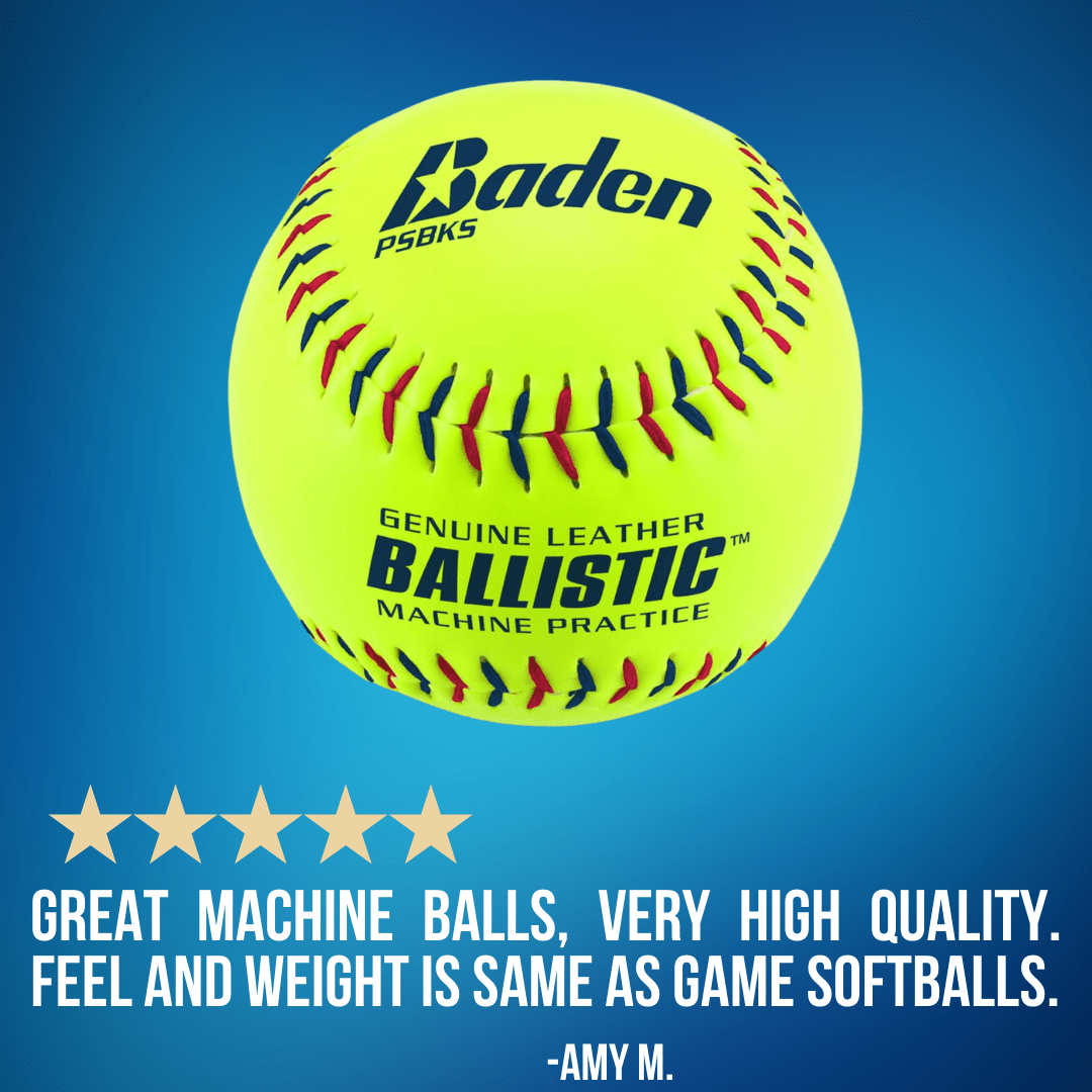 Ballistic Pitching Machine Softballs - 1 Dozen - Maximum Velocity Sports
