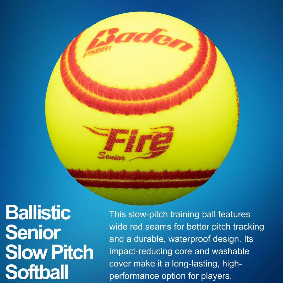 Ballistic Senior Slow Pitch Batting Practice Training Softball - Maximum Velocity Sports