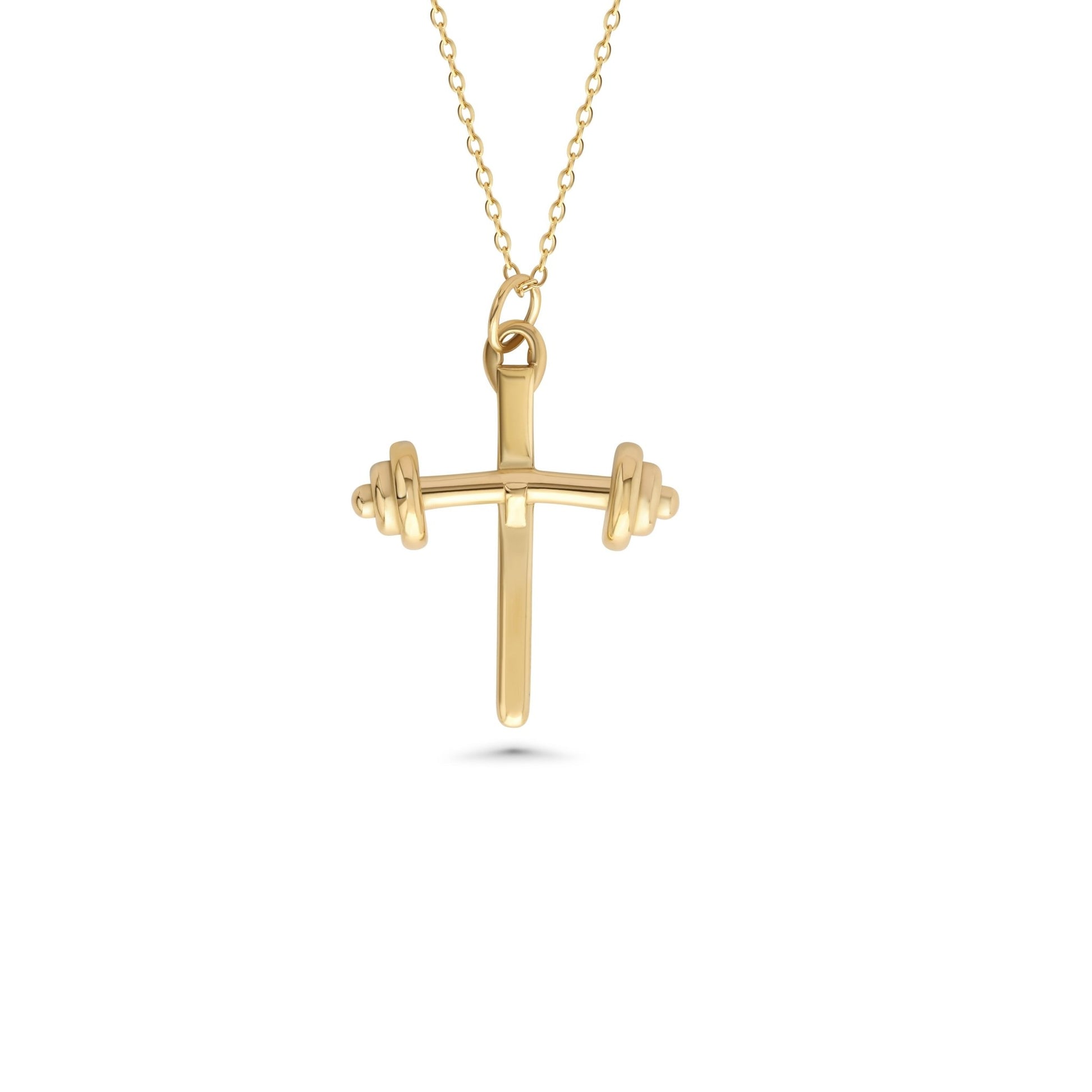 Barbell Cross Necklace - Maximum Velocity Sports