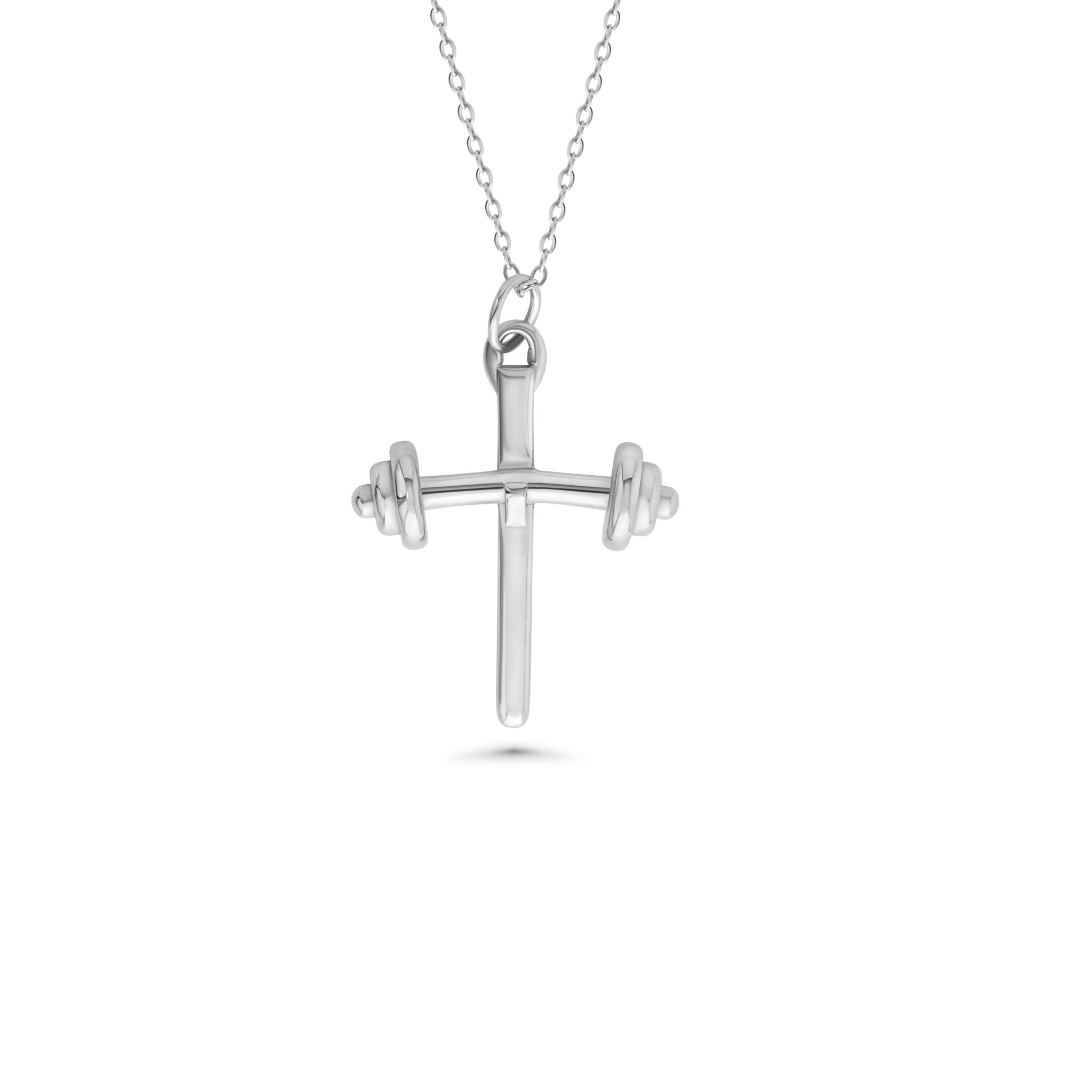 Barbell Cross Necklace - Maximum Velocity Sports
