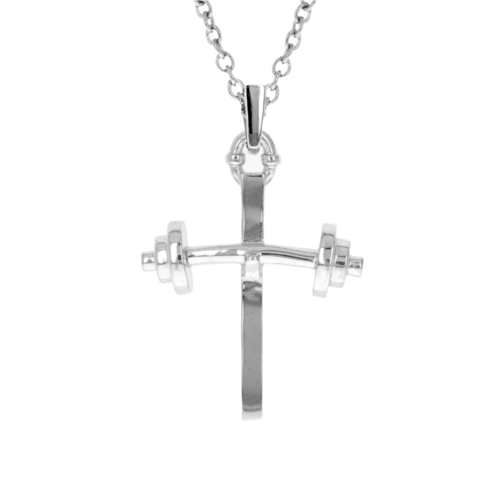 Barbell Cross Necklace (Youth) - Maximum Velocity Sports