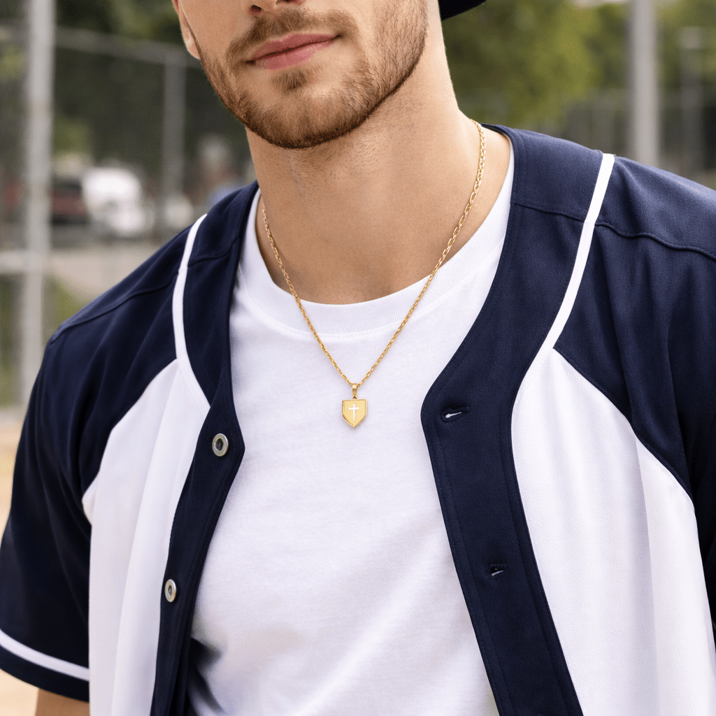 Baseball Home Plate Cross Necklace - Maximum Velocity Sports