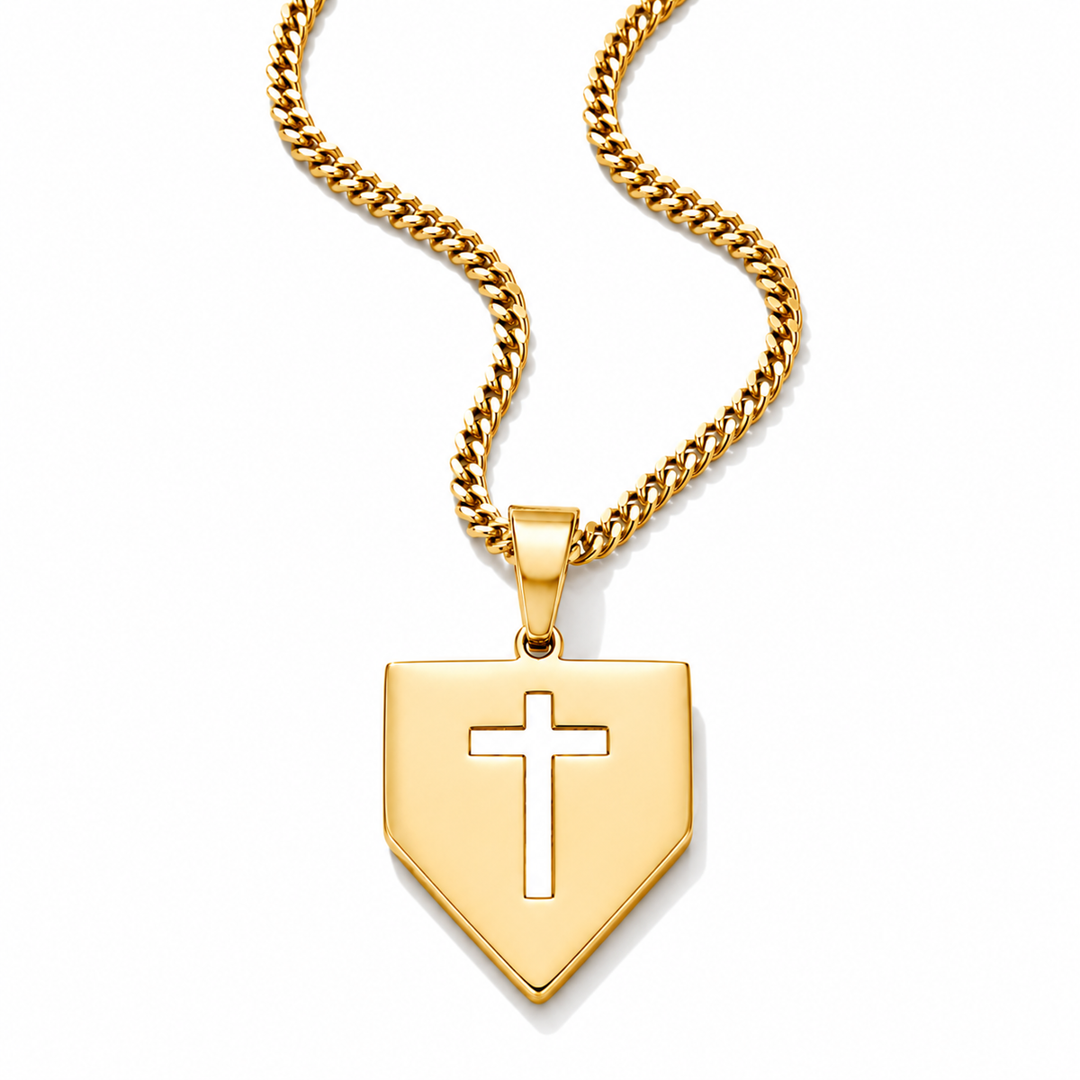 Baseball Home Plate Cross Necklace