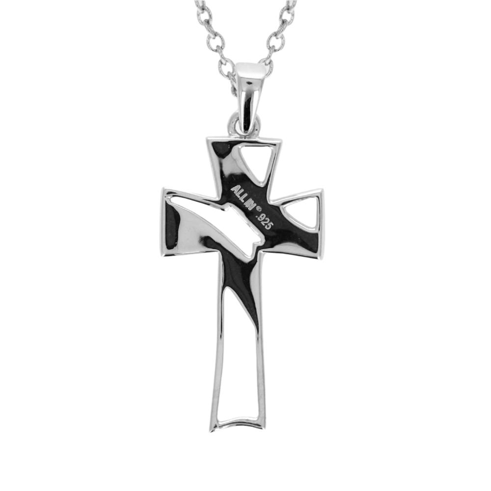 Baseball Stitch Open Cross Necklace - Maximum Velocity Sports