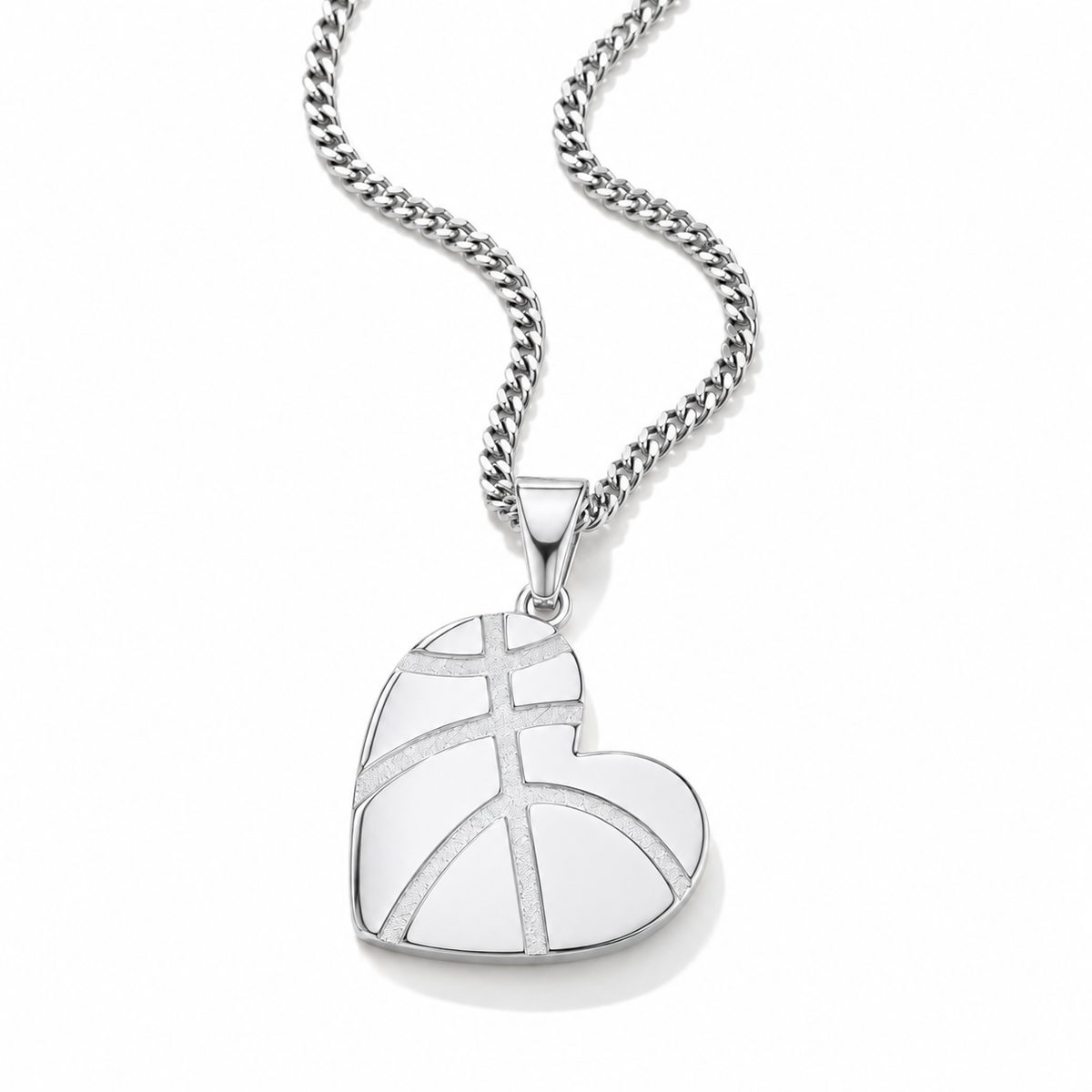 Basketball Heart Necklace