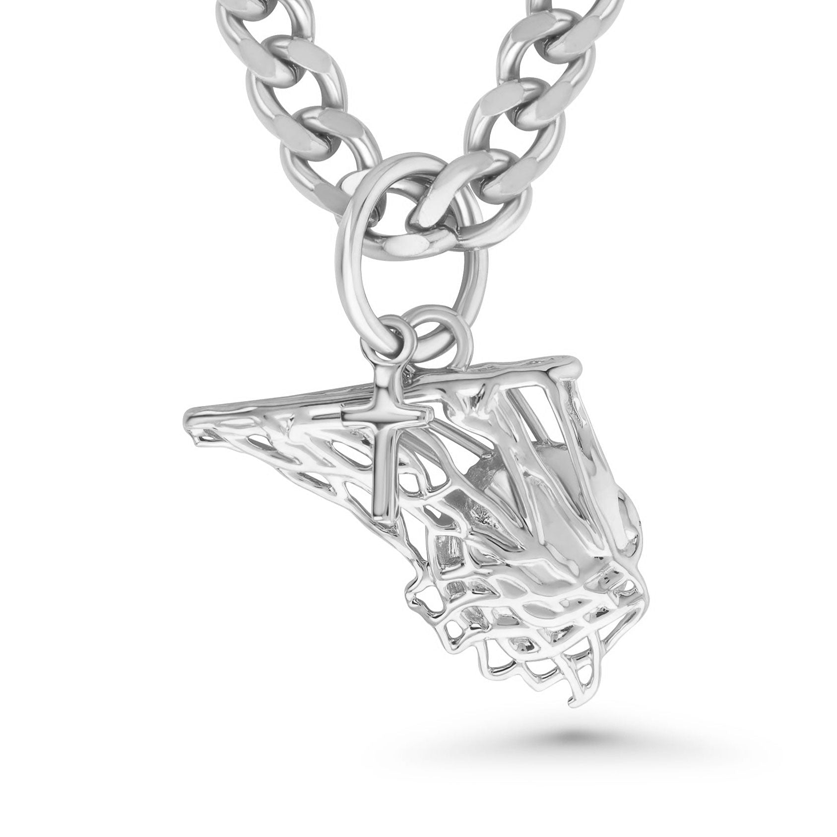 Basketball Net Dangle Cross Necklace - Maximum Velocity Sports