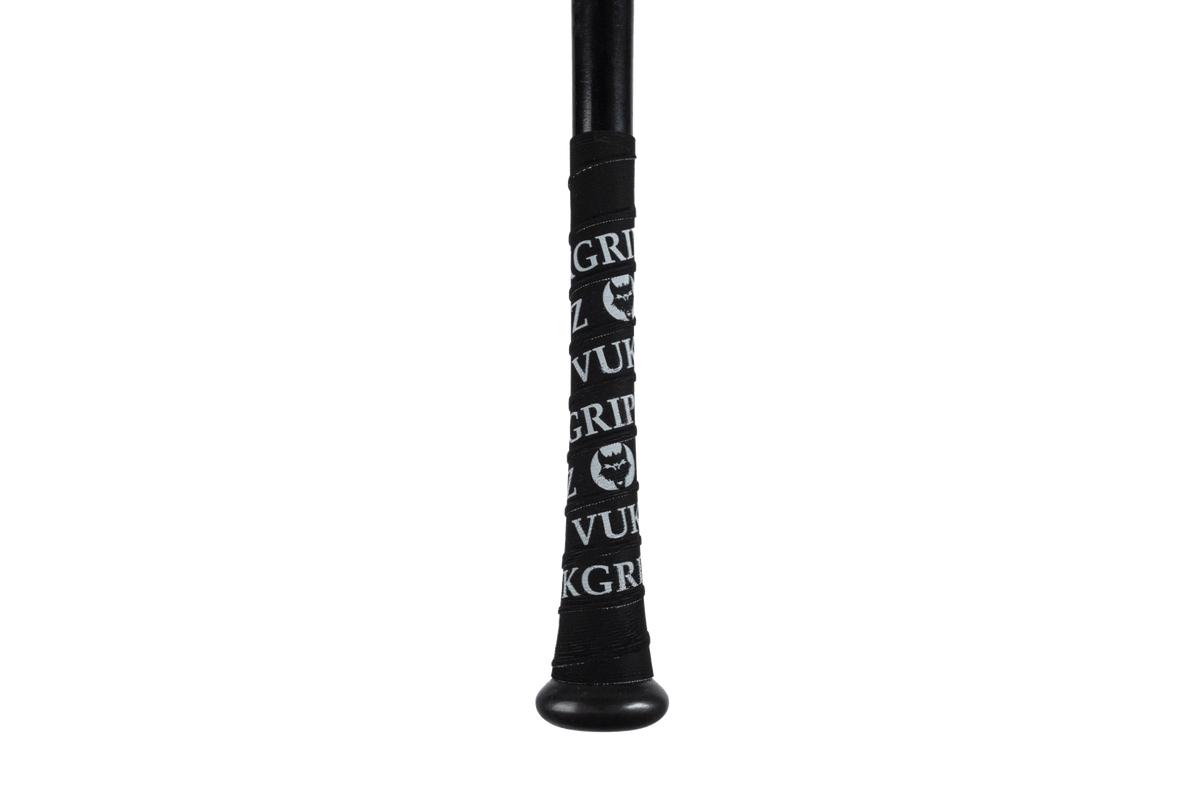 Black Bat Grip Tape with White - Maximum Velocity Sports