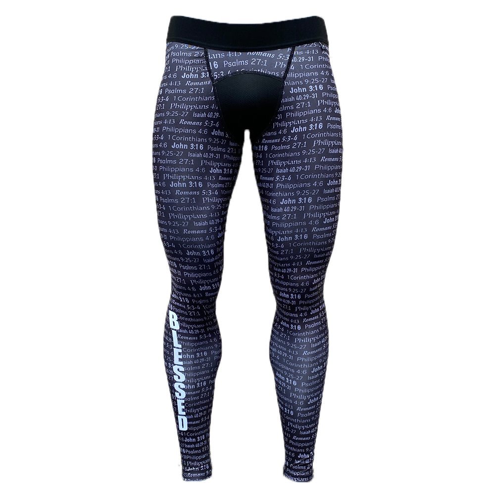 Black BLESSED Compression Tights - Maximum Velocity Sports