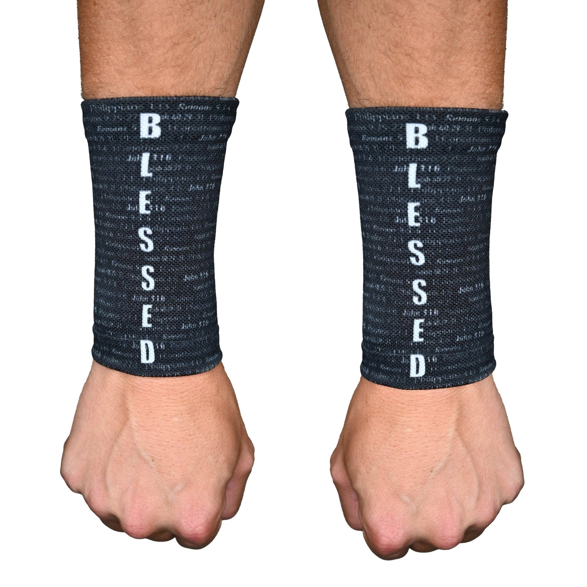 Black BLESSED Wrist Support Sleeves - Maximum Velocity Sports