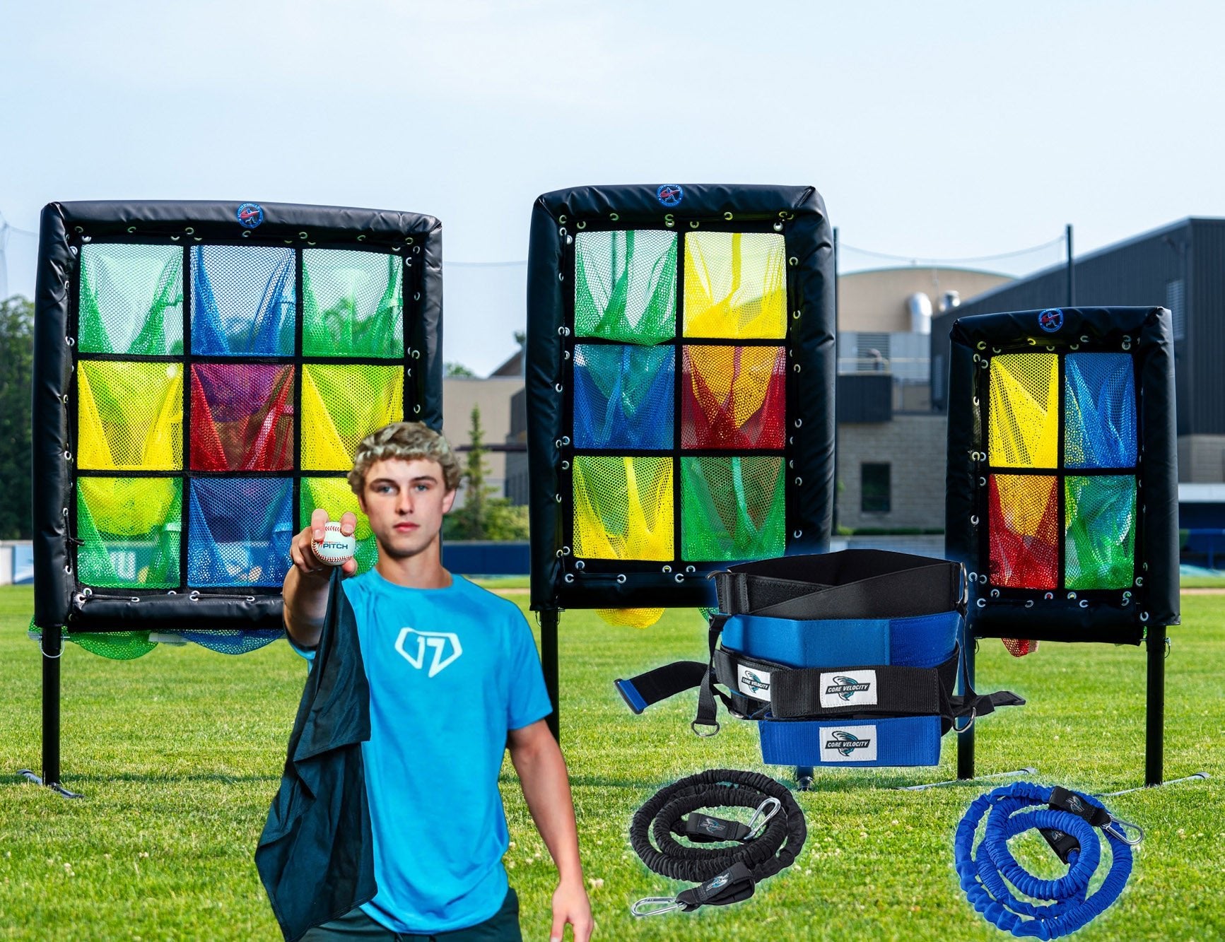 Black Friday Bundle #8 - Core Velocity Belt + Colored Pitch Targets + Performance Pitch - Maximum Velocity Sports
