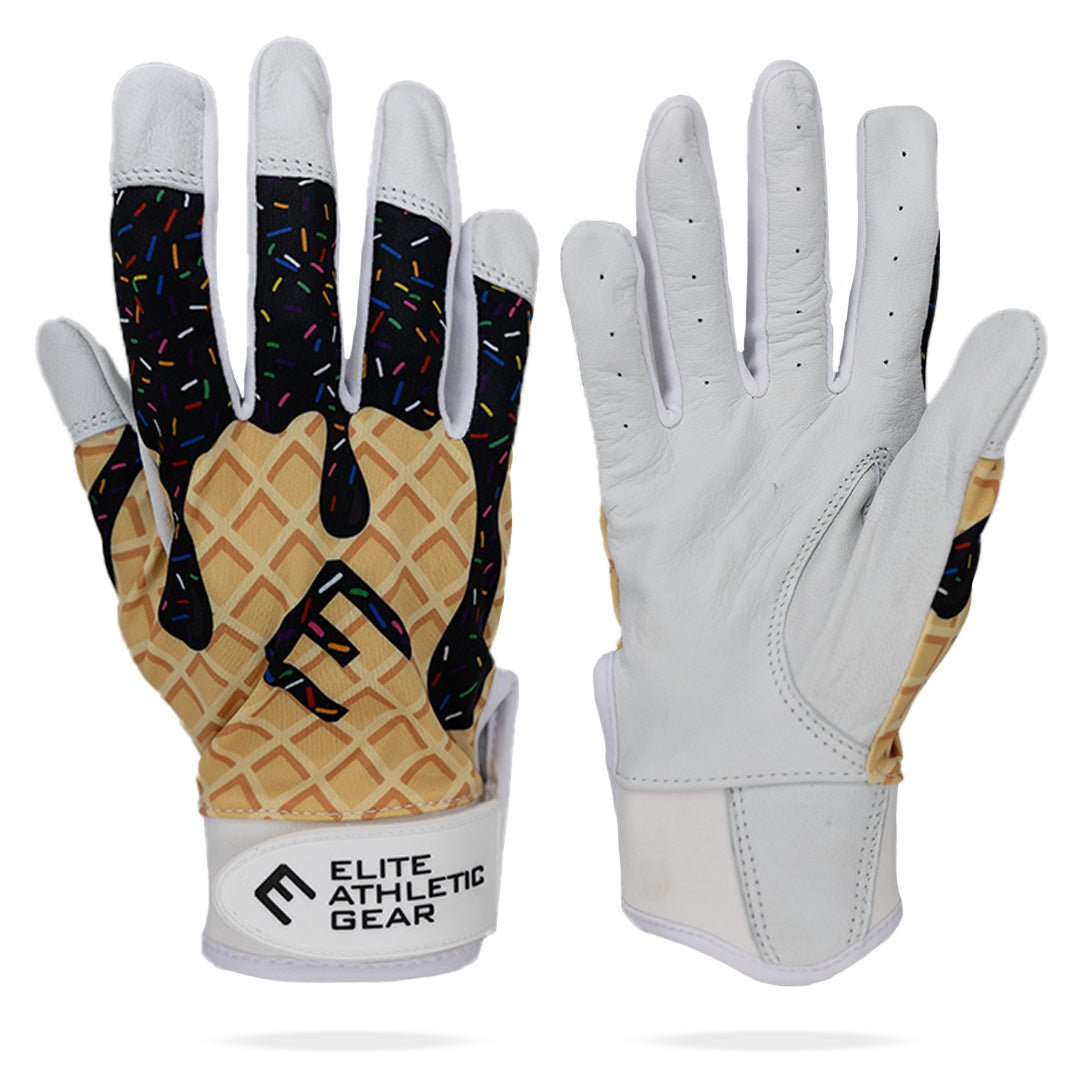 Black Ice Cream Batting Gloves - Maximum Velocity Sports
