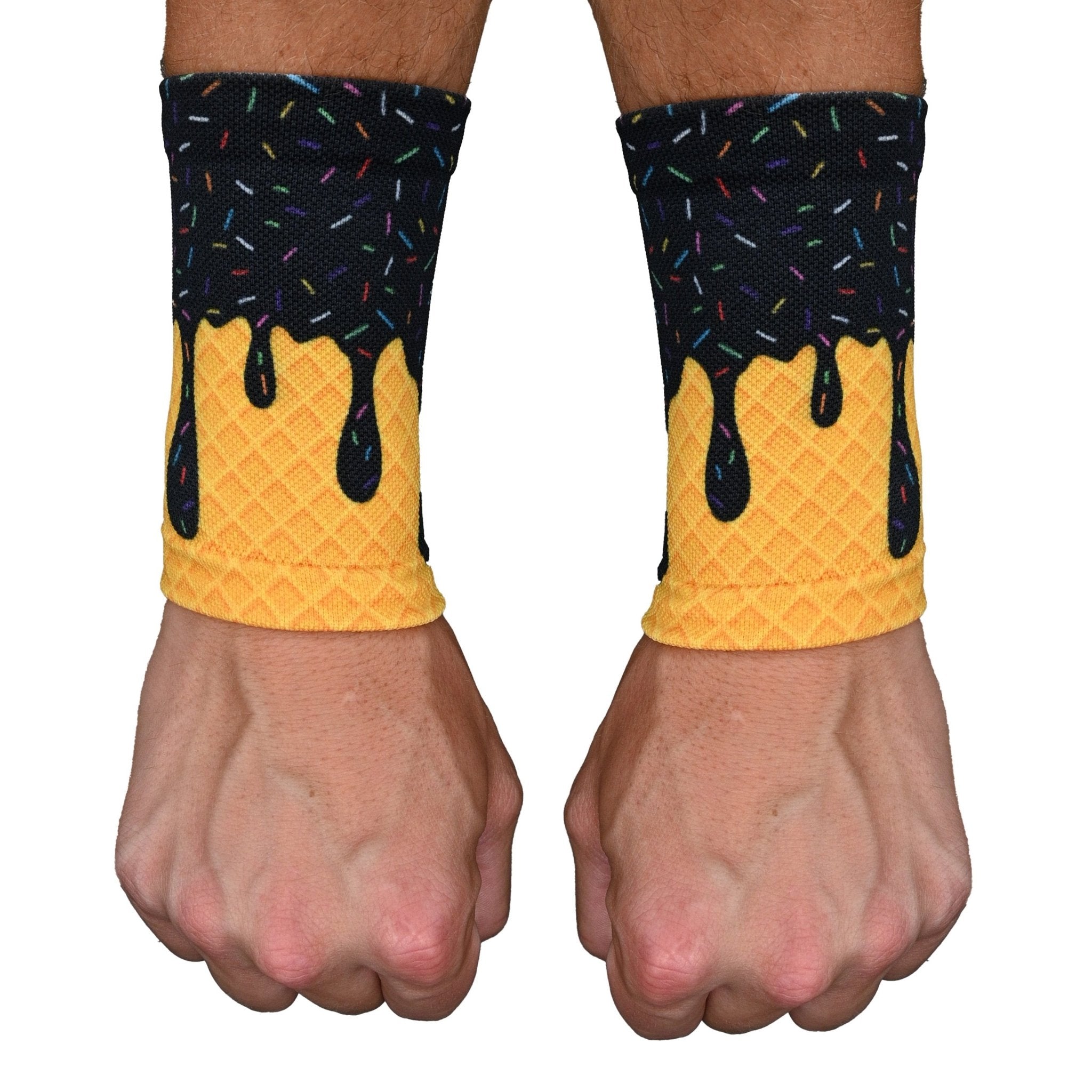 Black Ice Cream Wrist Support Sleeves - Maximum Velocity Sports