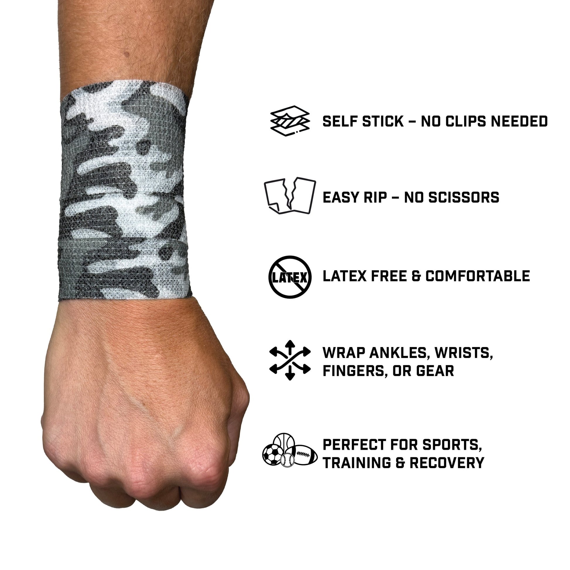 Blackout Camo Self Stick Athletic Tape - Maximum Velocity Sports