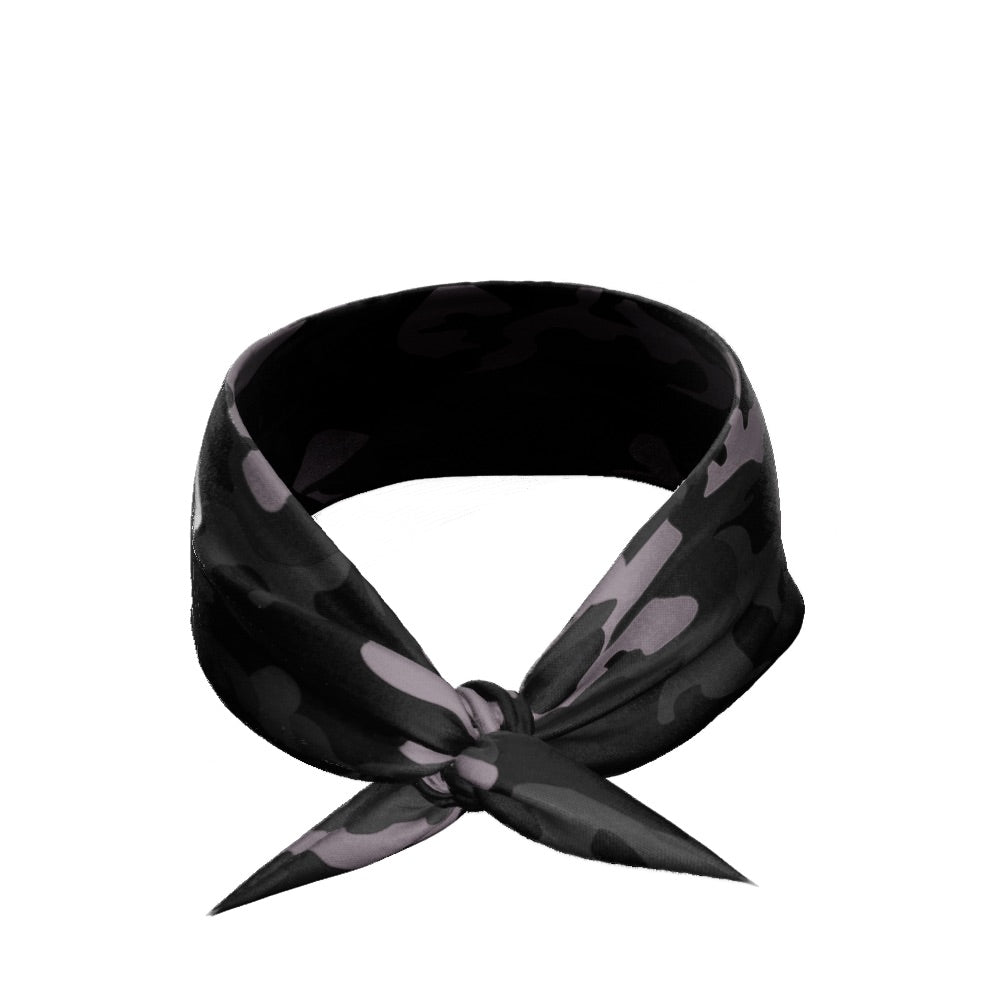Blackout Camo Tie Headband - Maximum Velocity Sports