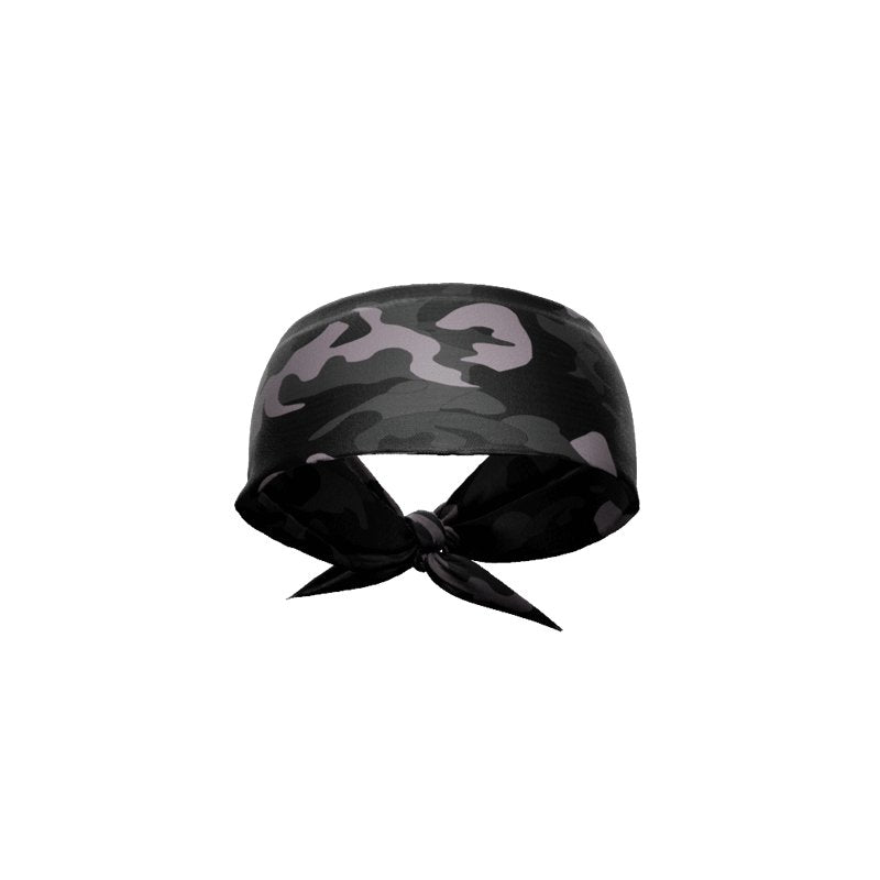 Blackout Camo Tie Headband - Maximum Velocity Sports