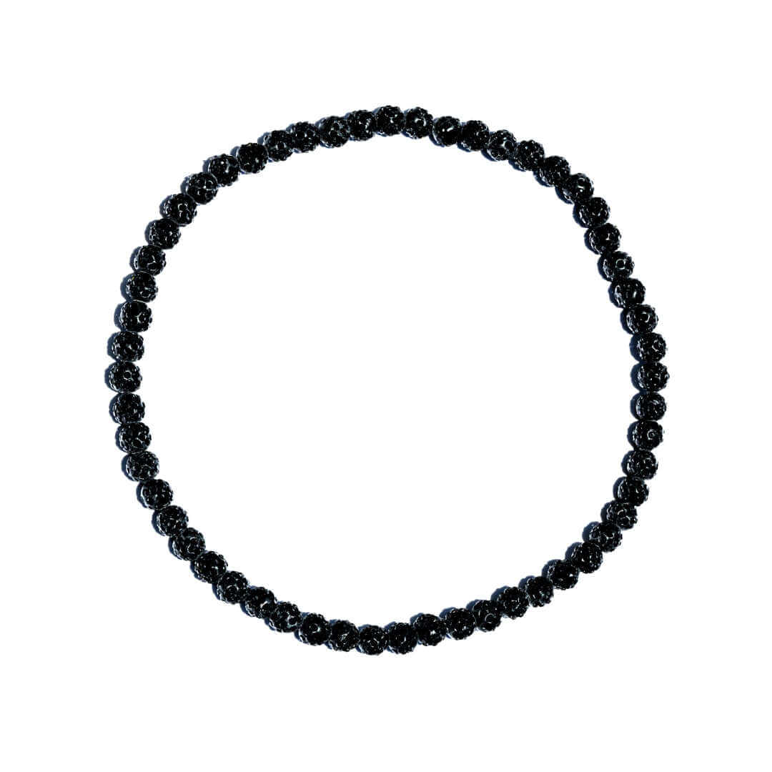 Blackout Iced Out Baseball Bead Necklace | Black - Maximum Velocity Sports