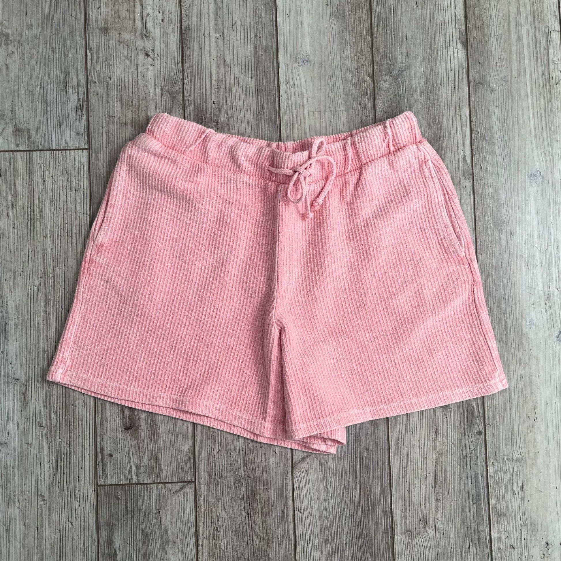 Blossom Pink Corded Shorts - Maximum Velocity Sports