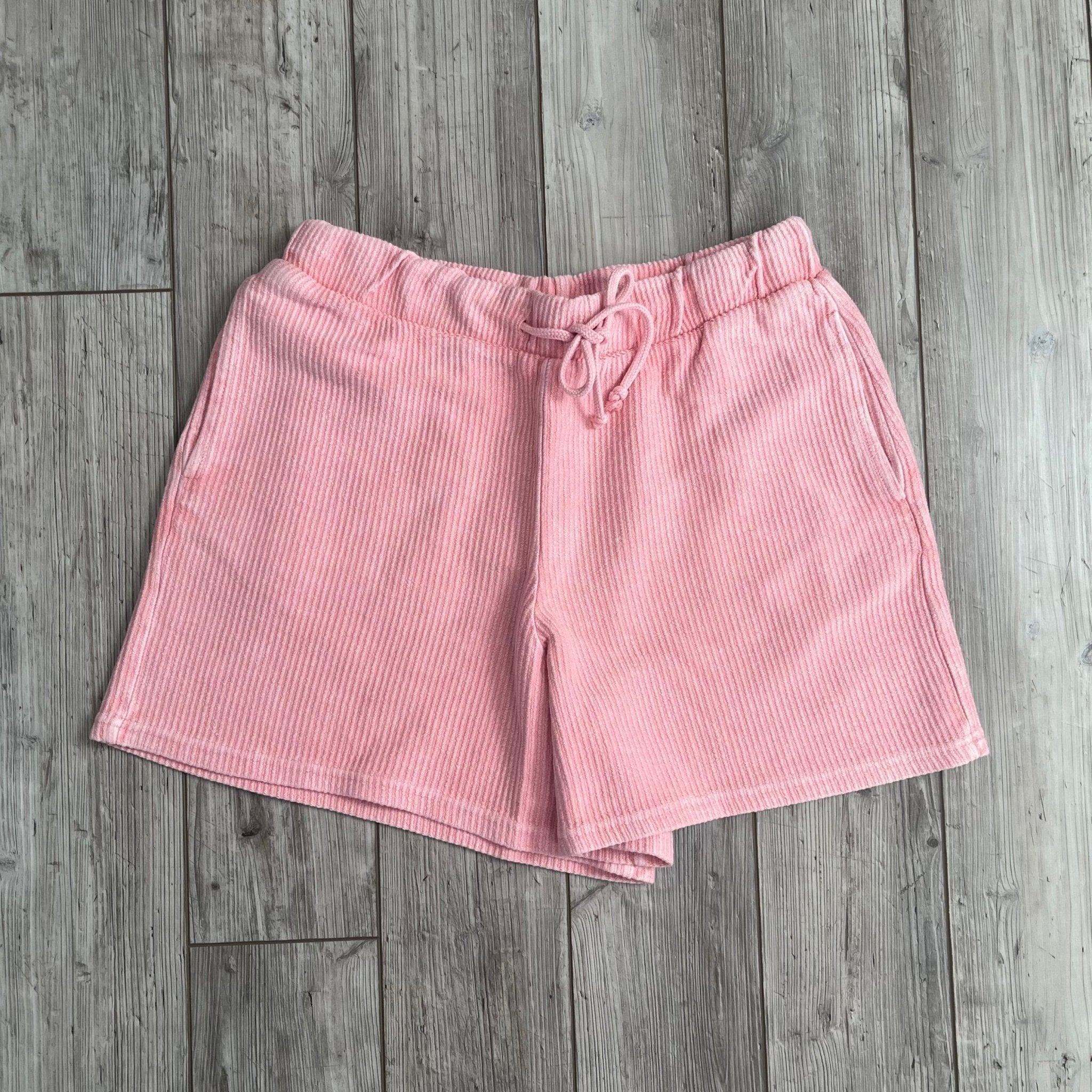 Blossom Pink Corded Shorts - Maximum Velocity Sports
