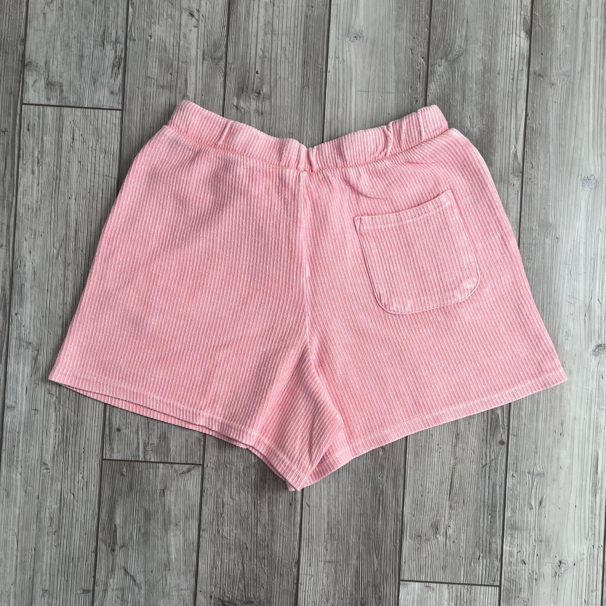 Blossom Pink Corded Shorts - Maximum Velocity Sports