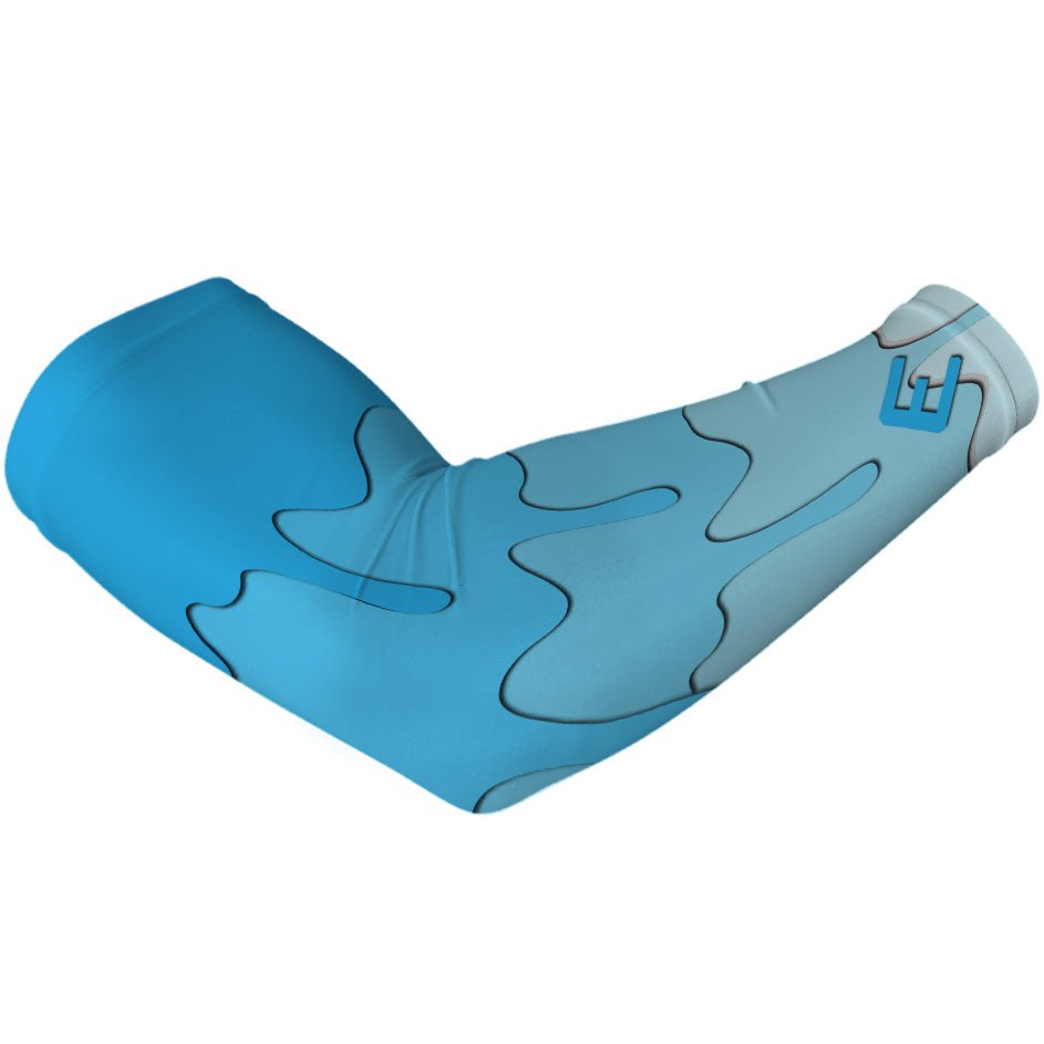 Blue Drippy Arm Sleeve - Maximum Velocity Sports