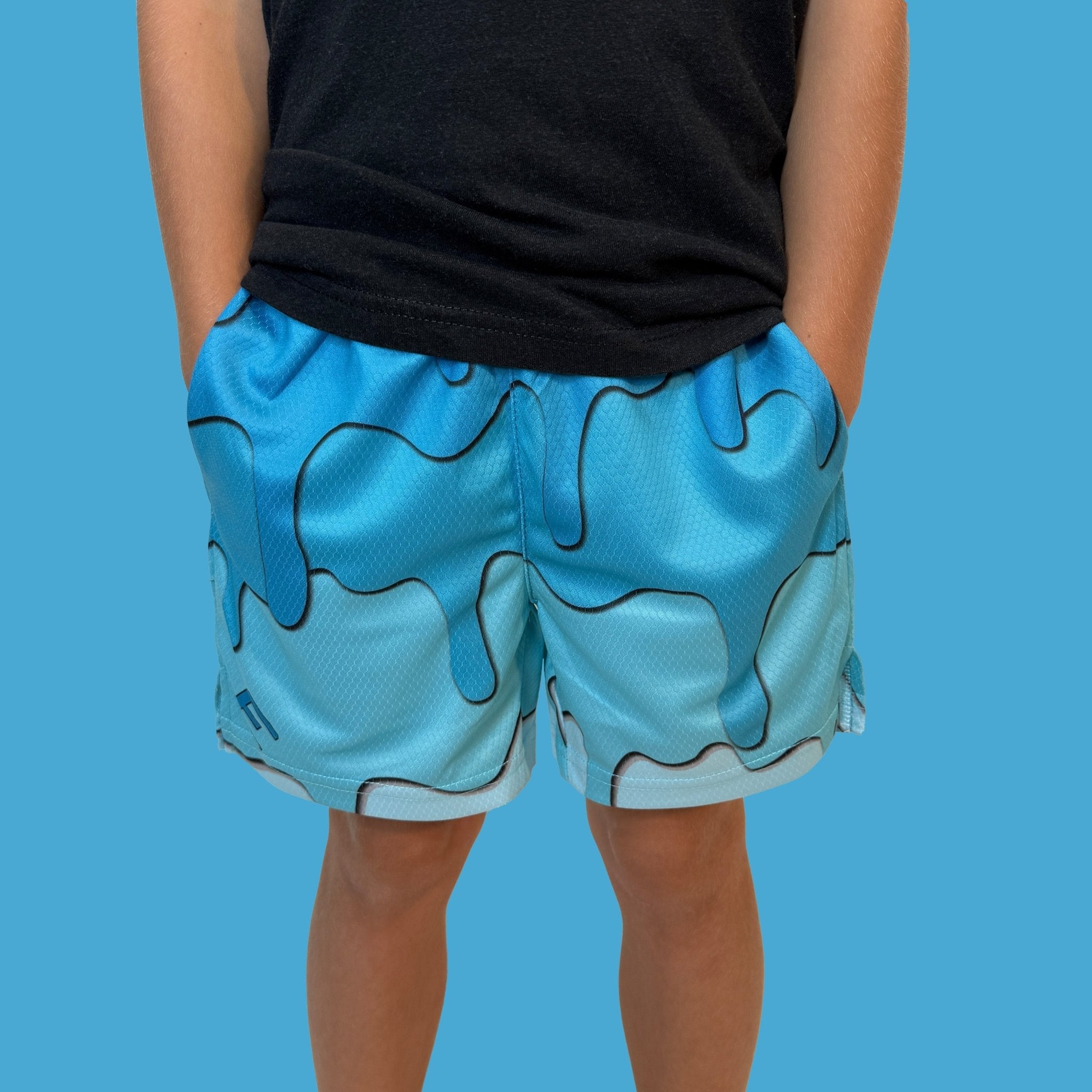 Blue Drippy Shorts - Maximum Velocity Sports